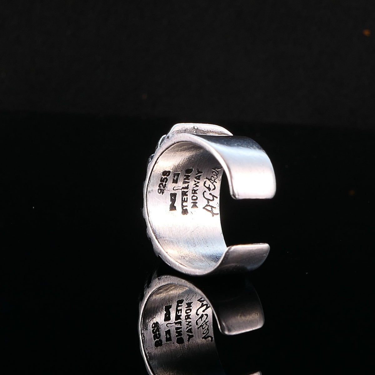 Anna Greter Eker for Plus Studios Silberring 925 Silber Gr. 59 Norway Vintage Modernist