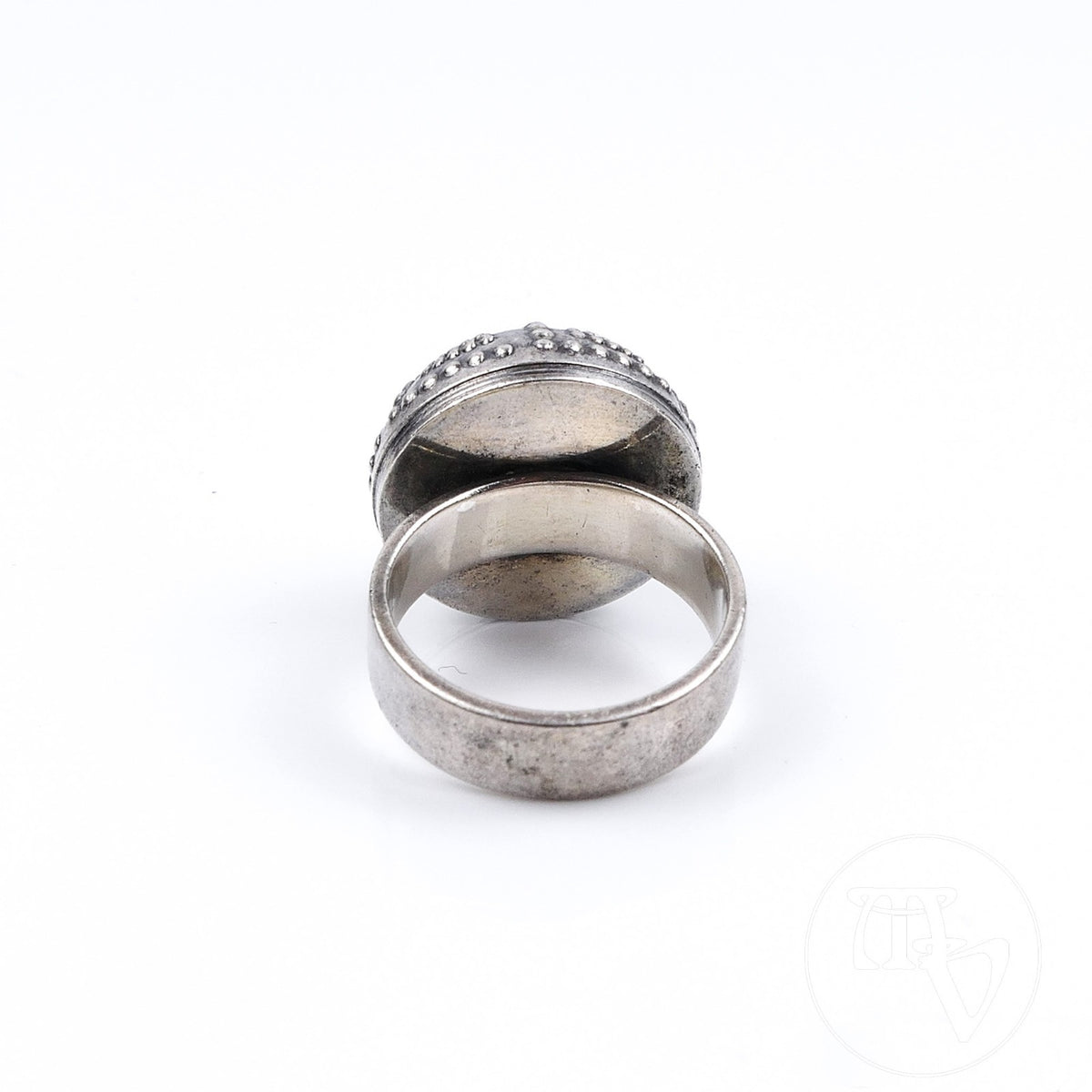 Kalevala Koru Finnland Vintage Modernist 916 Silber Sterling Ring Kugel Kuppelring RG 53 (16,8mm Ø)