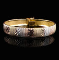 925 Silber Silberarmband Schlangenarmband Cleopatrakette 18cm - Gold, Rosé & Silber - 18,3g Italy