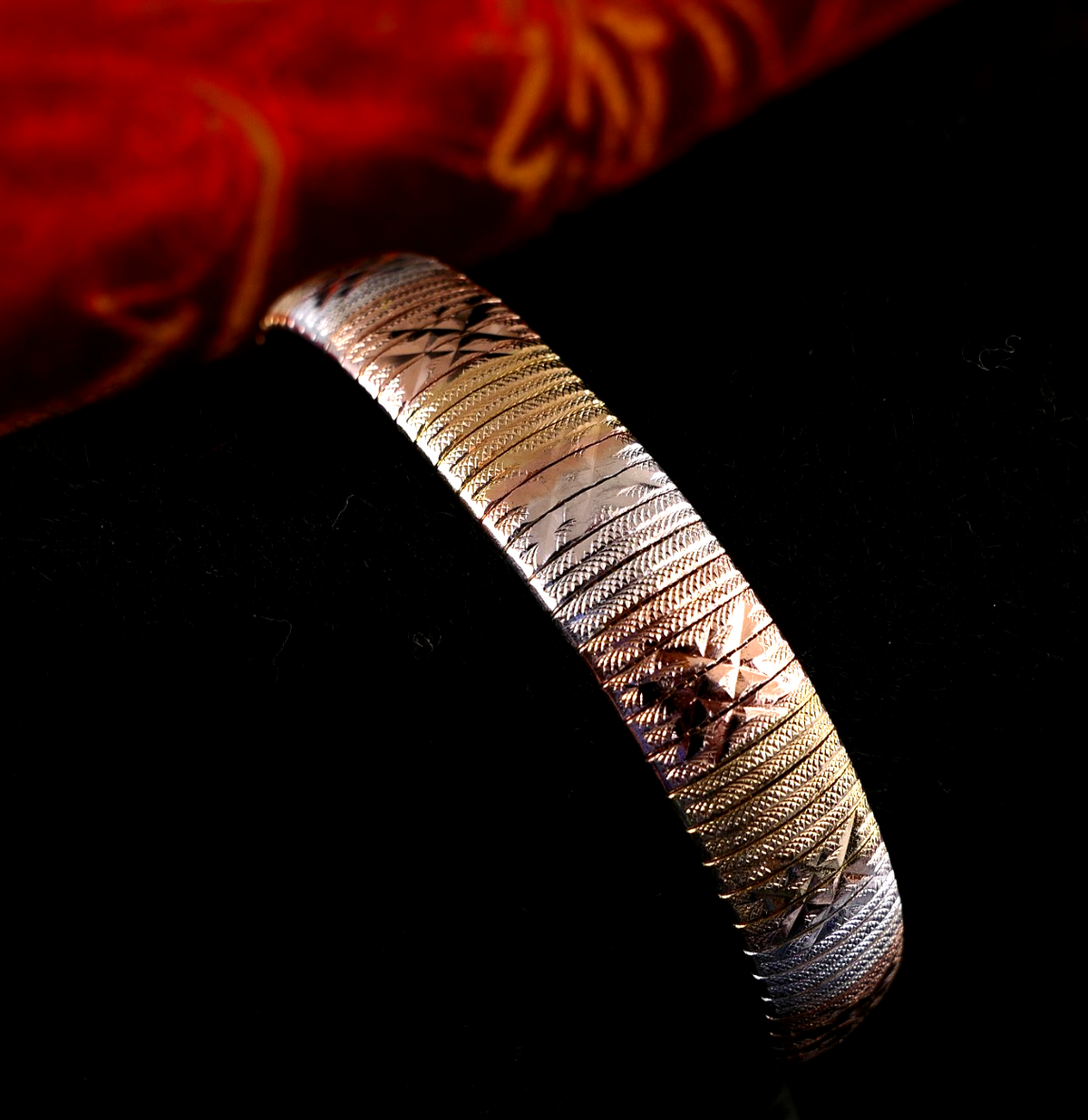 925 Silber Silberarmband Schlangenarmband Cleopatrakette 18cm - Gold, Rosé & Silber - 18,3g Italy
