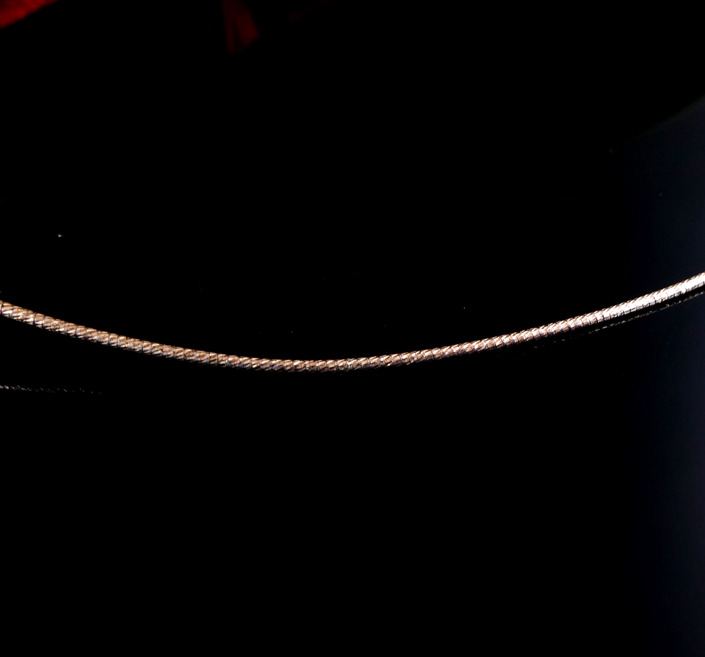 Vintage 925er Silber Omegareif Halsreif 50cm Länge 6,2g / mit Magnetverschluss