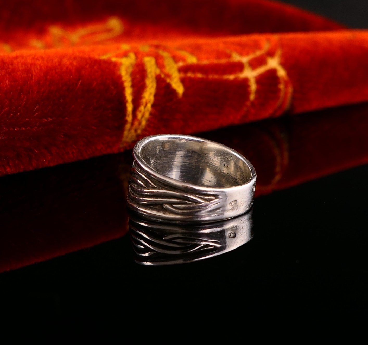 Vintage Silberring Verschlungenes Band Keltic Flecht 925 Silber Gr. 60 (19,1mm)