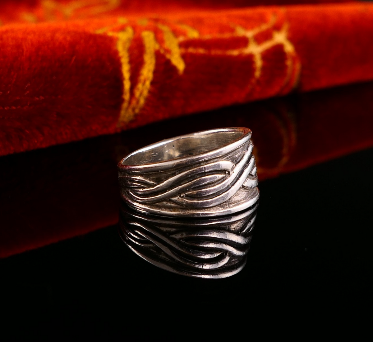 Vintage Silberring Verschlungenes Band Keltic Flecht 925 Silber Gr. 60 (19,1mm)