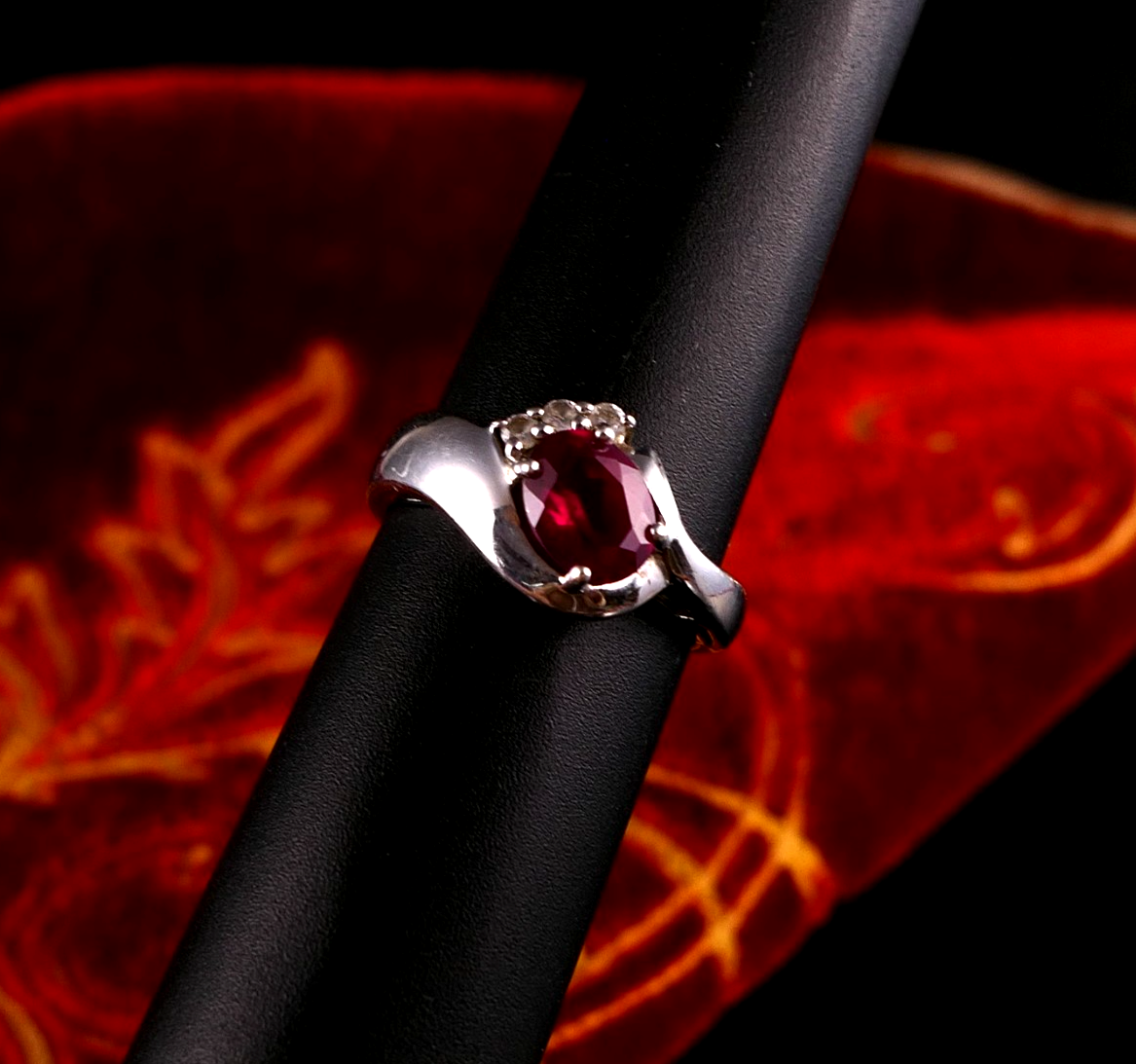 Moderner Silberring Damenring Pink Zirkonia DQCZ 925er Silber Gr. 57 / 18,1mm