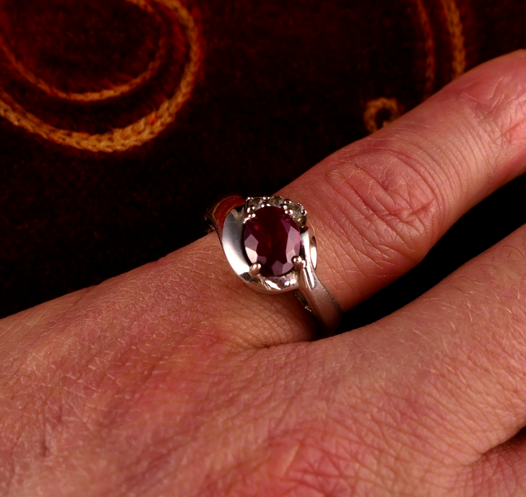 Moderner Silberring Damenring Pink Zirkonia DQCZ 925er Silber Gr. 57 / 18,1mm
