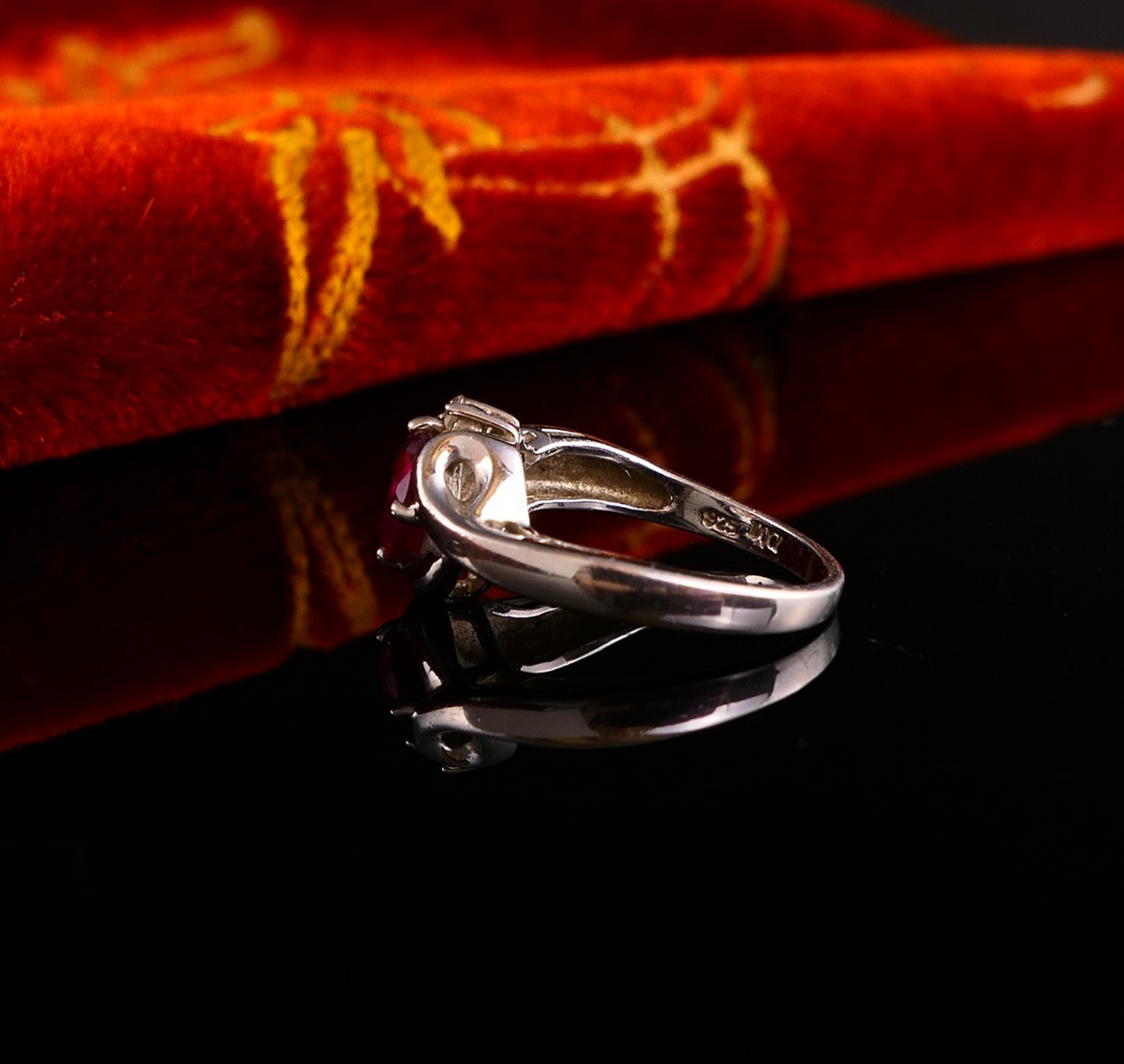 Moderner Silberring Damenring Pink Zirkonia DQCZ 925er Silber Gr. 57 / 18,1mm