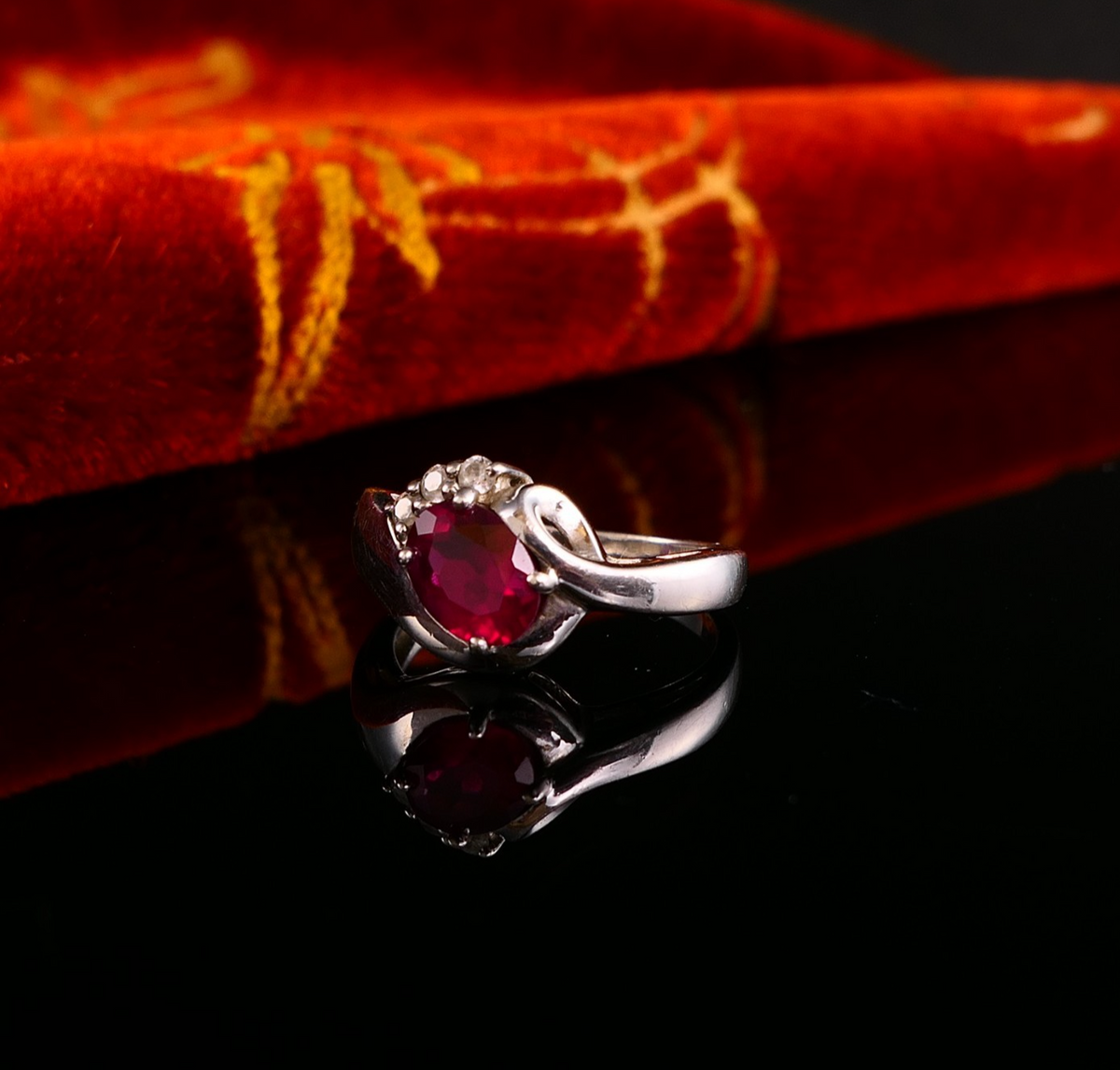 Moderner Silberring Damenring Pink Zirkonia DQCZ 925er Silber Gr. 57 / 18,1mm