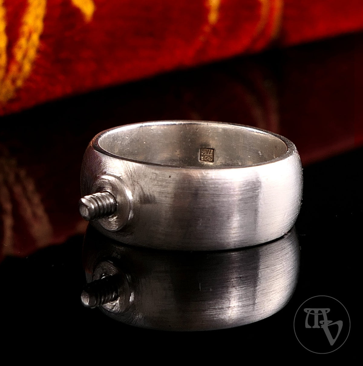 Vintage * Ring Ding * Silberring Basisring 7mm 925 Silber Gr. 54 17,2mm Silberwerk