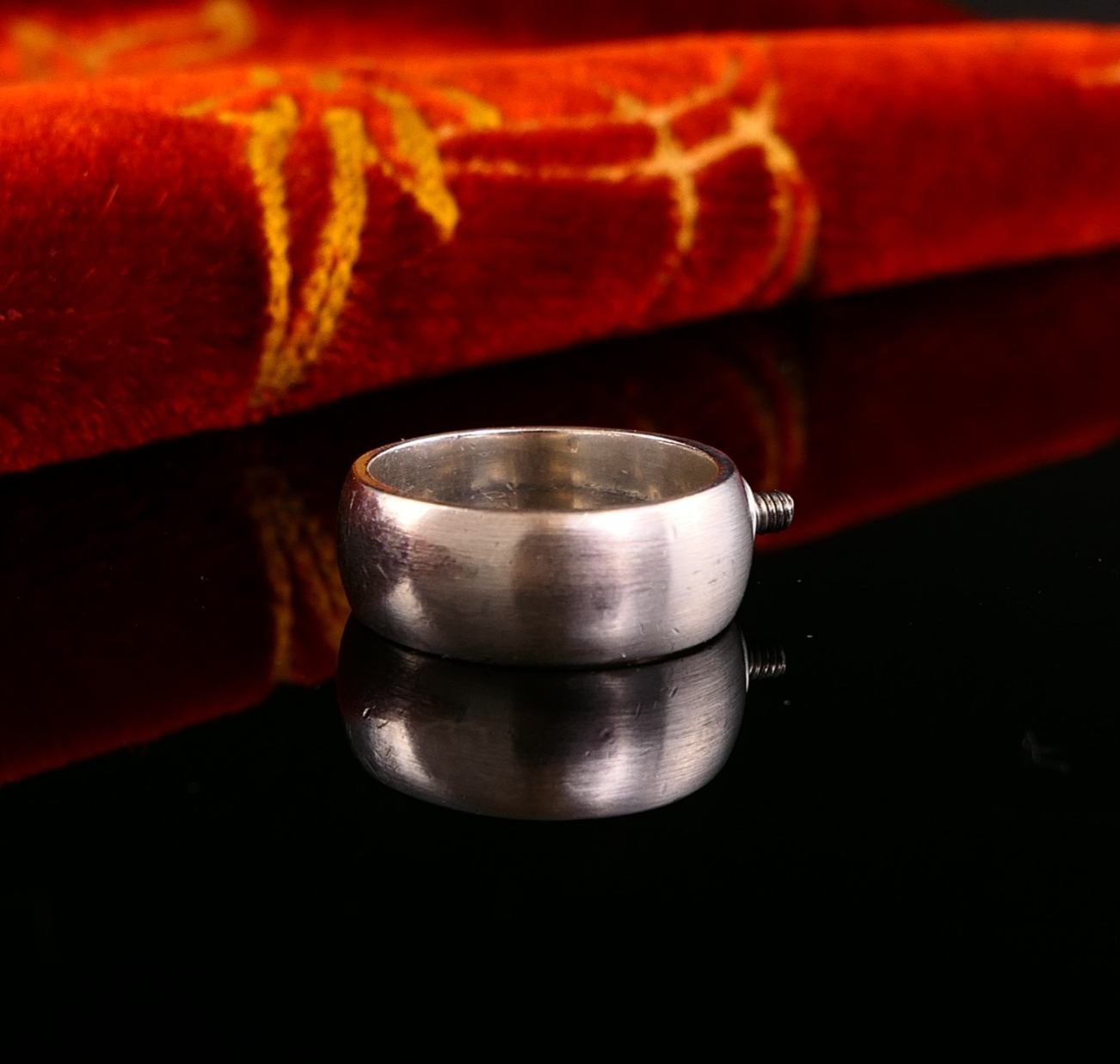 Vintage * Ring Ding * Silberring Basisring 7mm 925 Silber Gr. 54 17,2mm Silberwerk