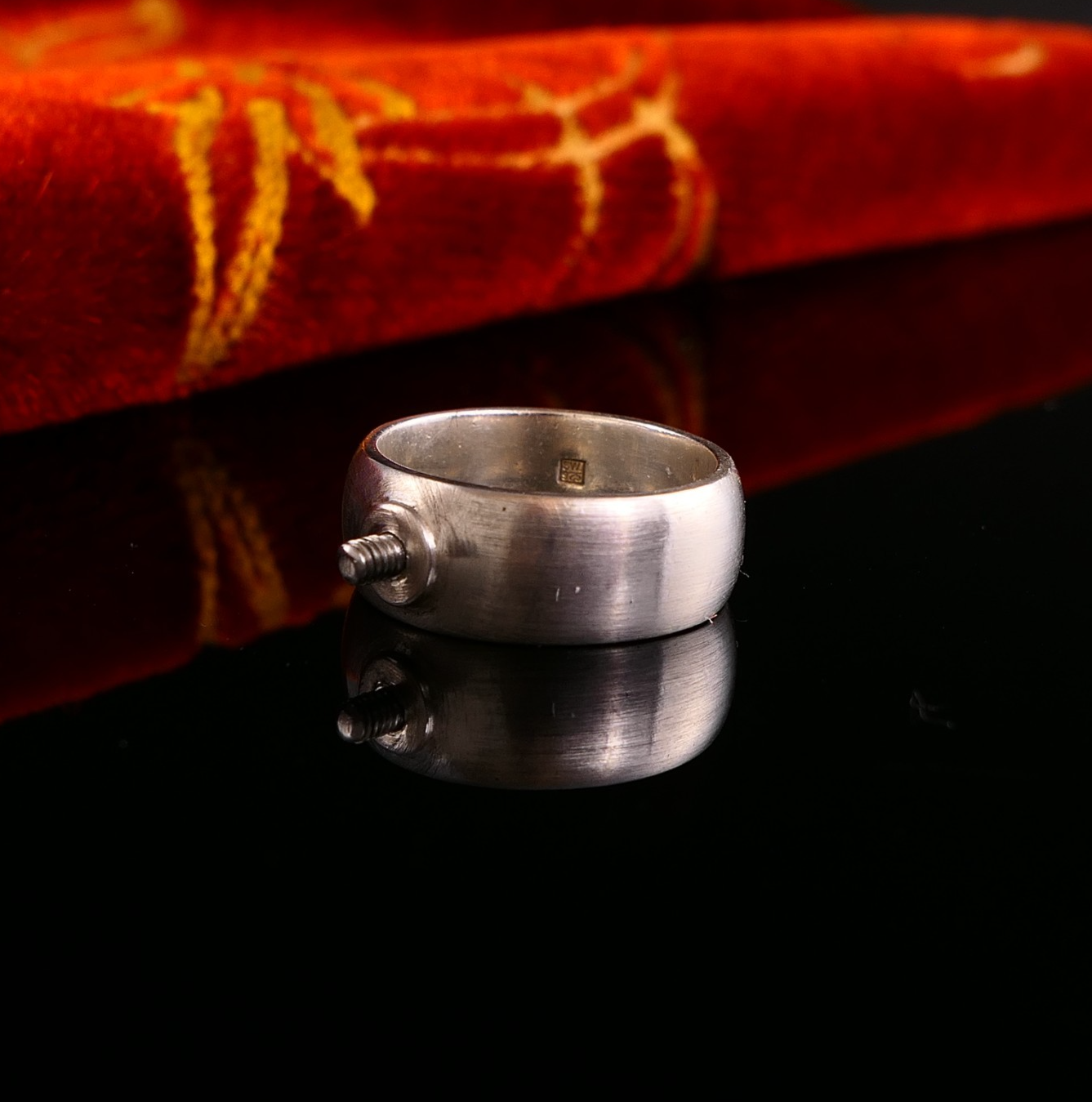 Vintage * Ring Ding * Silberring Basisring 7mm 925 Silber Gr. 54 17,2mm Silberwerk