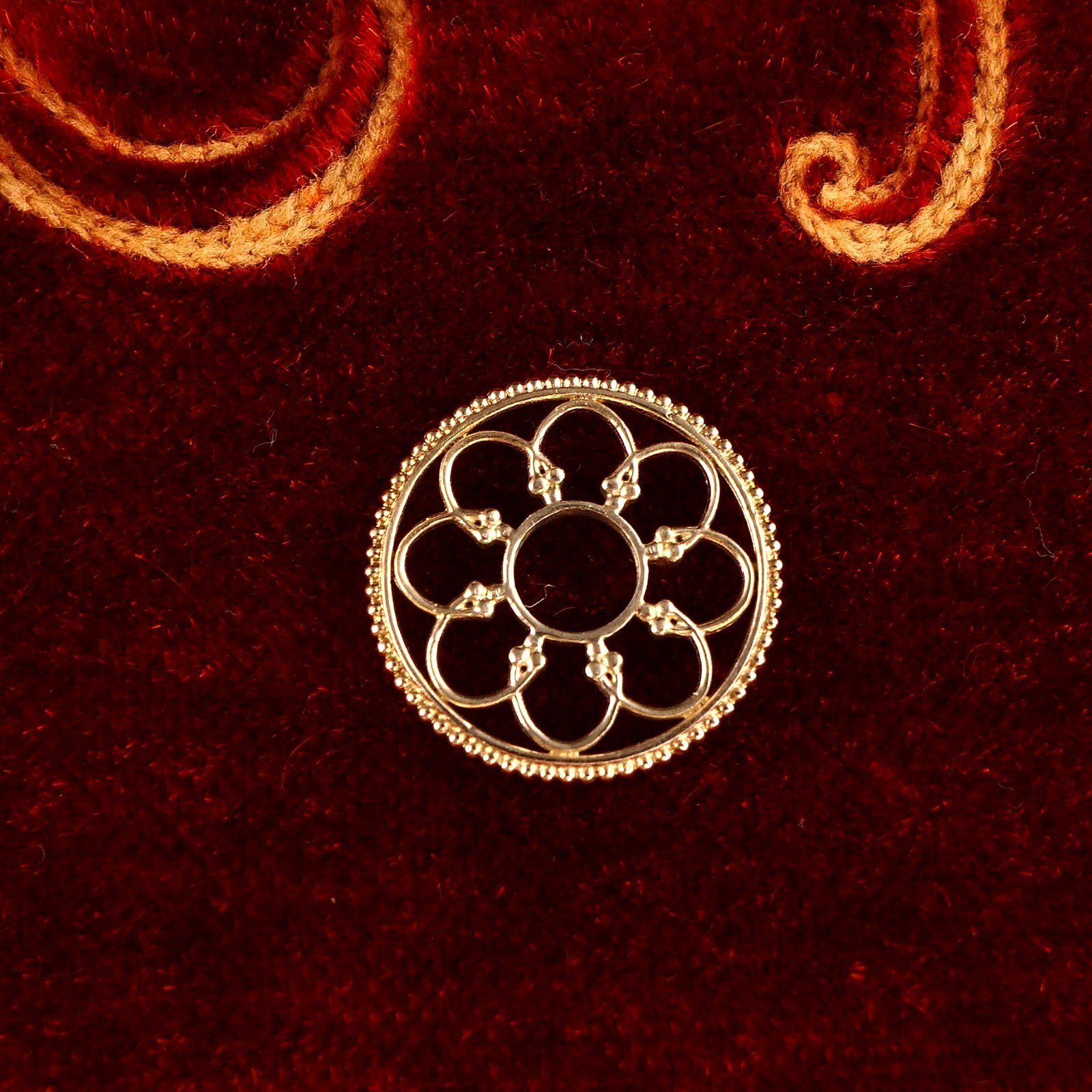 Vintage * Ring Ding * Scheibe für Silberring oder Anhänger 925 Silber Vergoldet Silberwerk