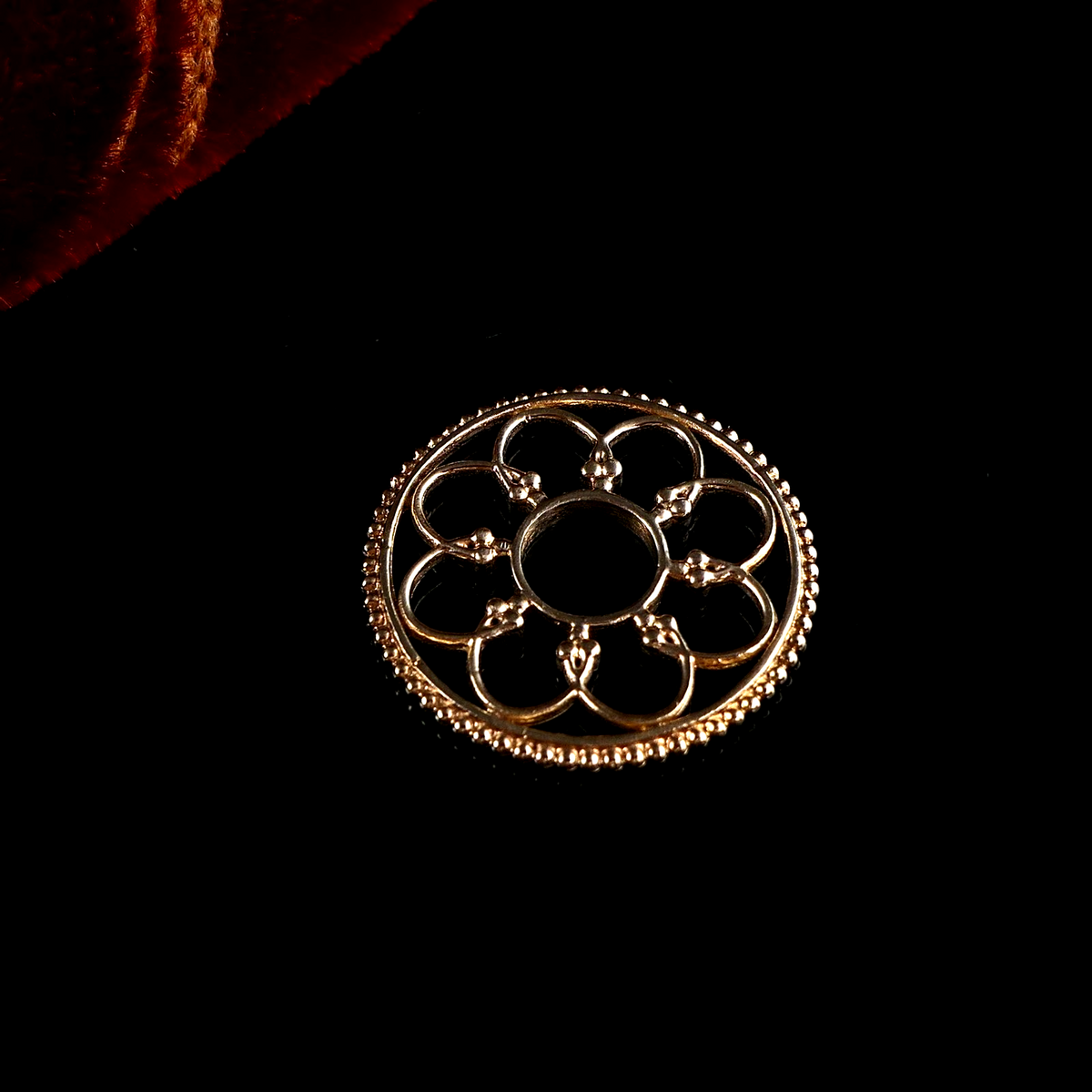 Vintage * Ring Ding * Scheibe für Silberring oder Anhänger 925 Silber Vergoldet Silberwerk
