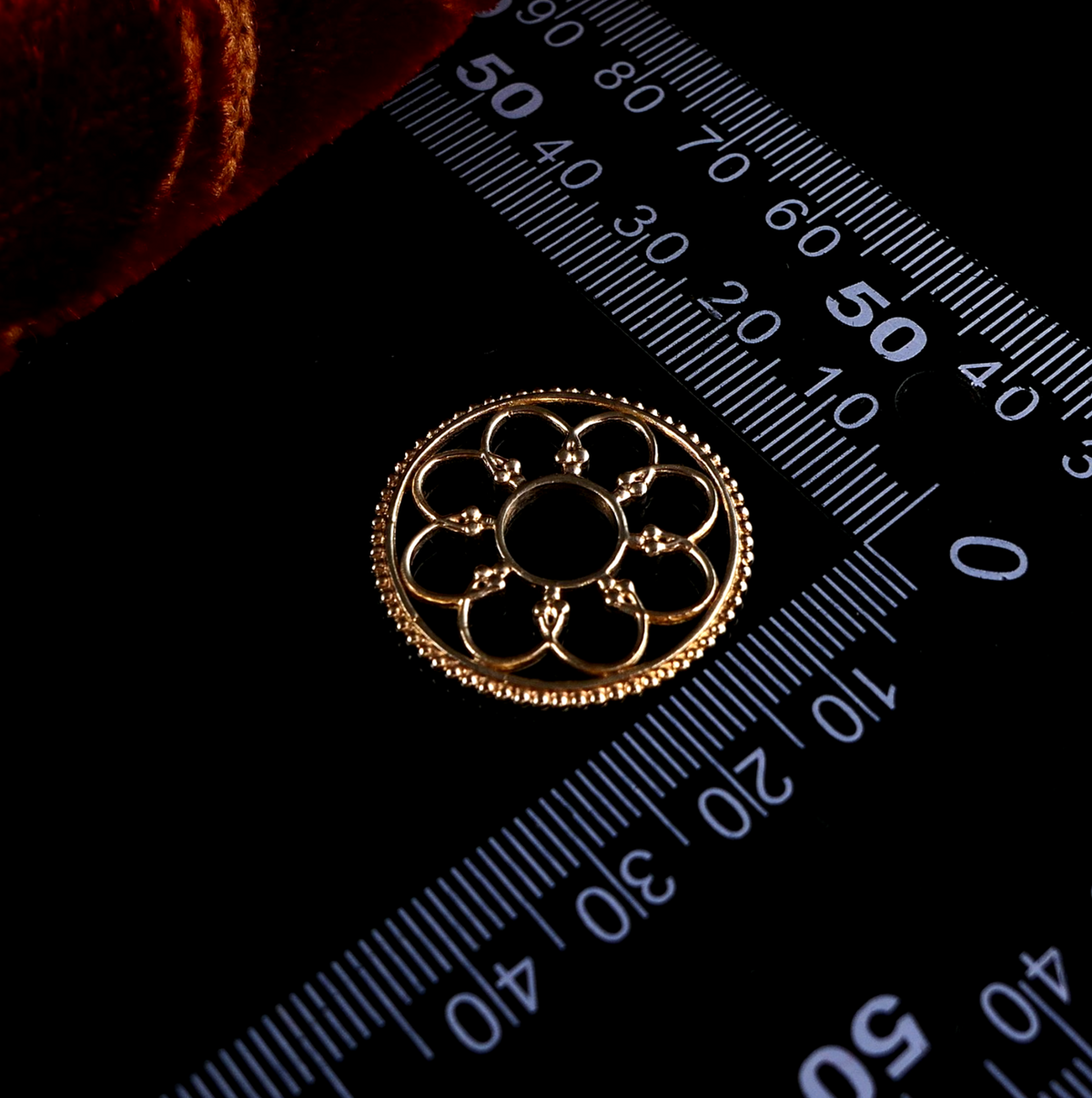 Vintage * Ring Ding * Scheibe für Silberring oder Anhänger 925 Silber Vergoldet Silberwerk