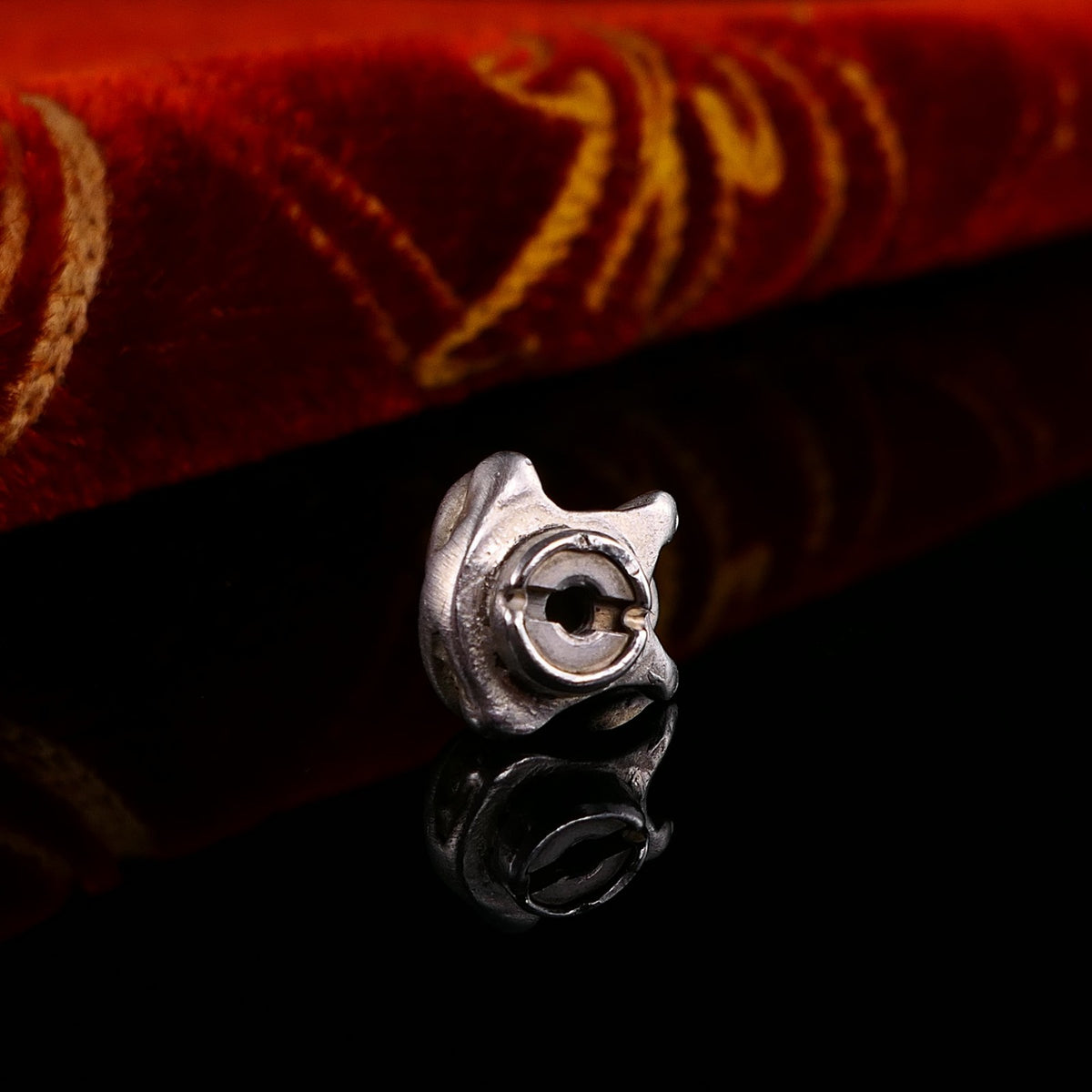 Vintage Ring Ding Top für Silberring Frosch mit Perle 925 Silber von Silberwerk