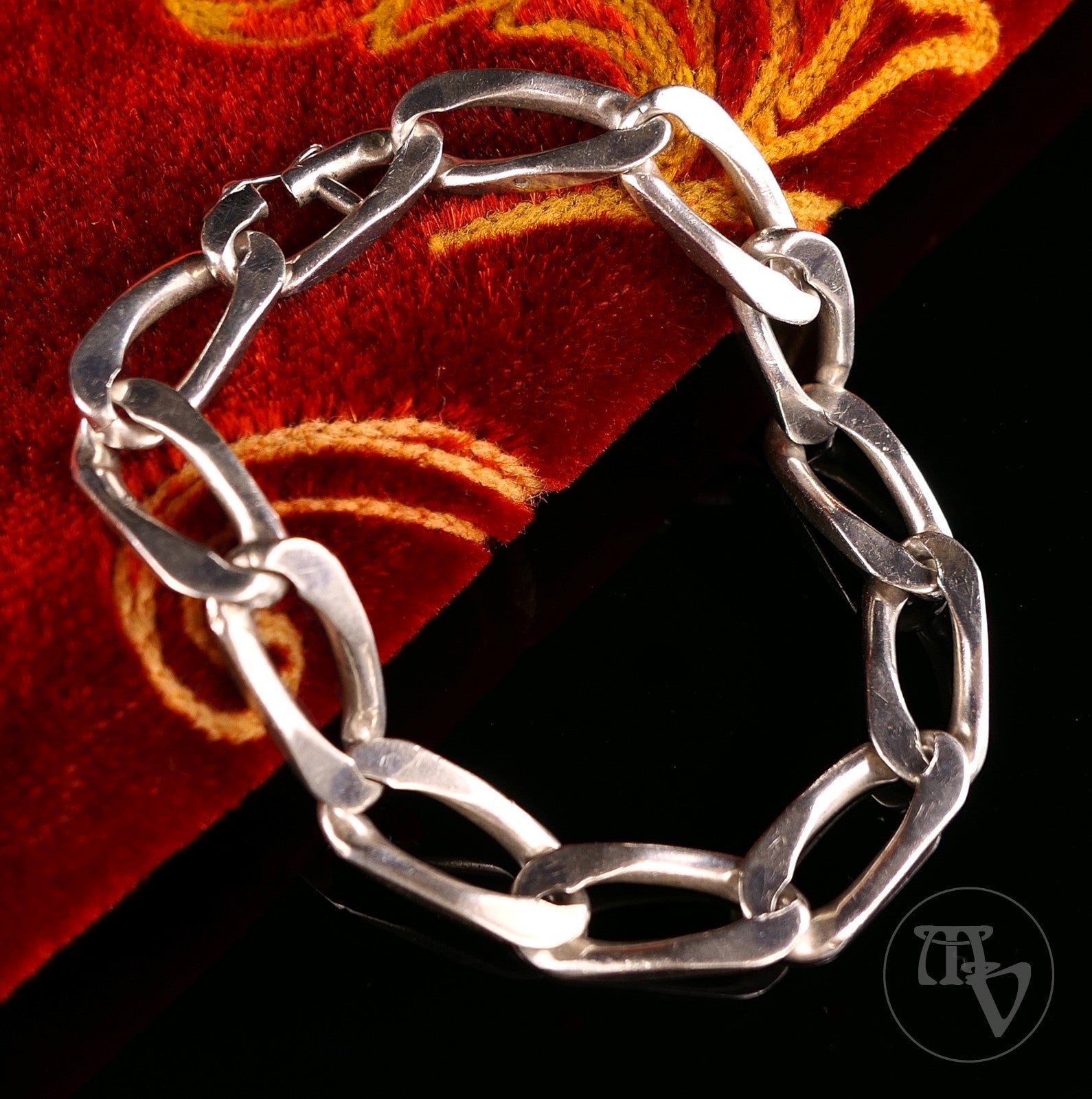 Massives Panzerarmband Silberarmband Herren Damen min. 800er Silber 22,0cm 33,0g