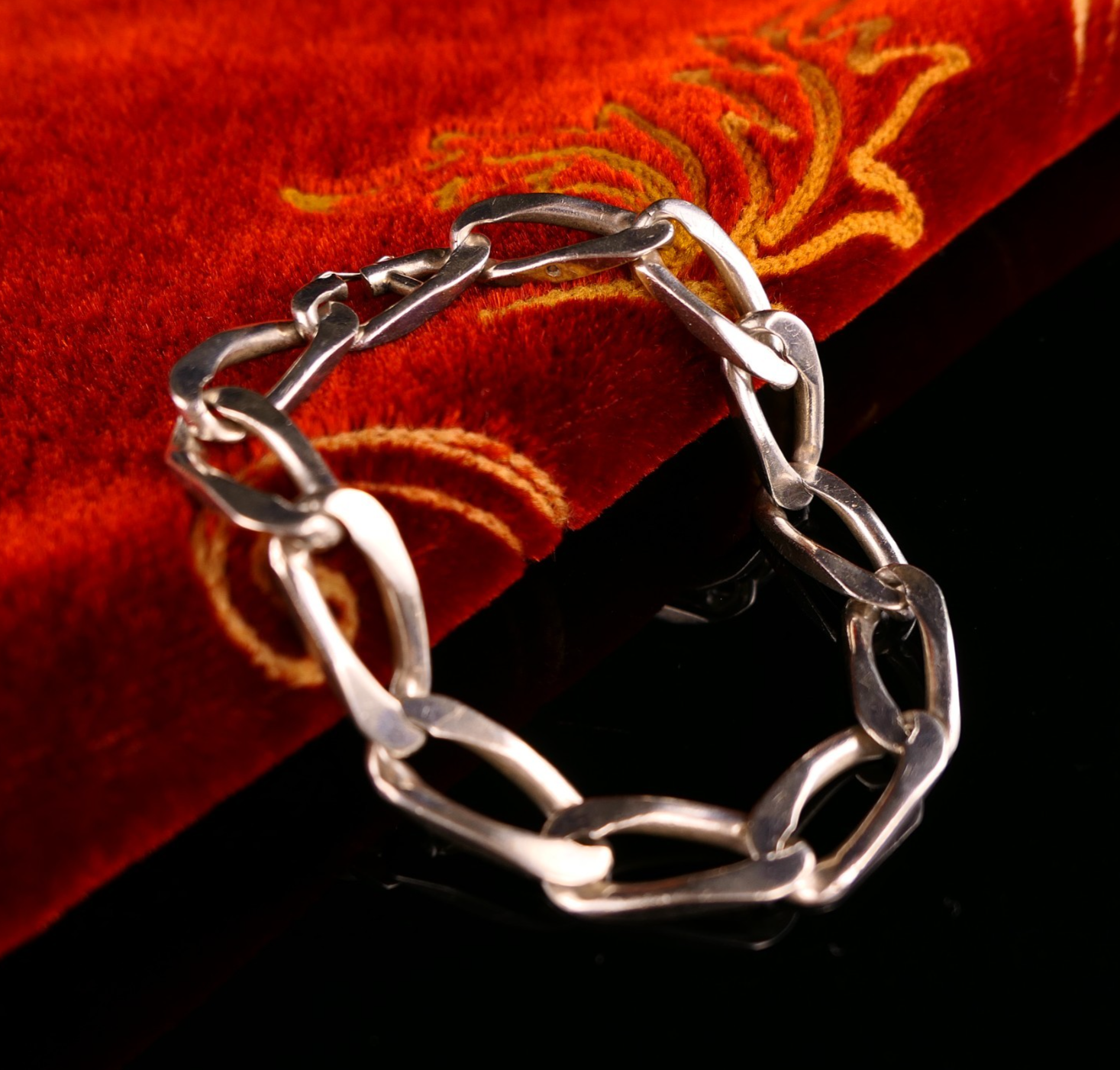 Massives Panzerarmband Silberarmband Herren Damen min. 800er Silber 22,0cm 33,0g