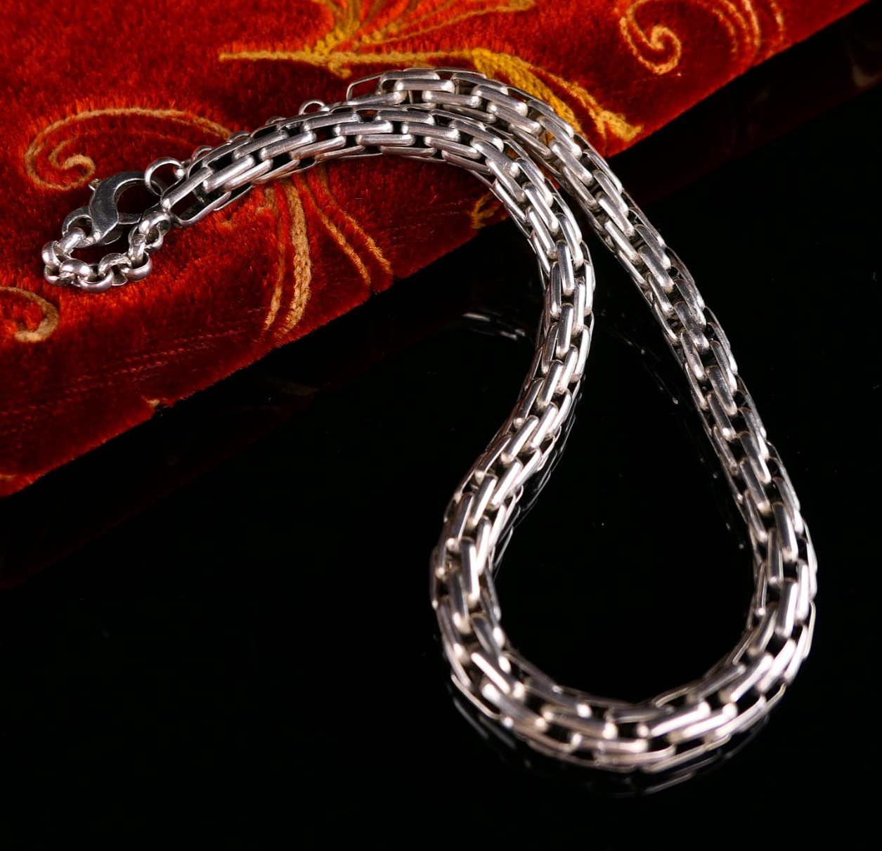 Massive 925er Silber Silberkette Geflochten Seil Rope Chain 45cm lang 9mm 58,7g
