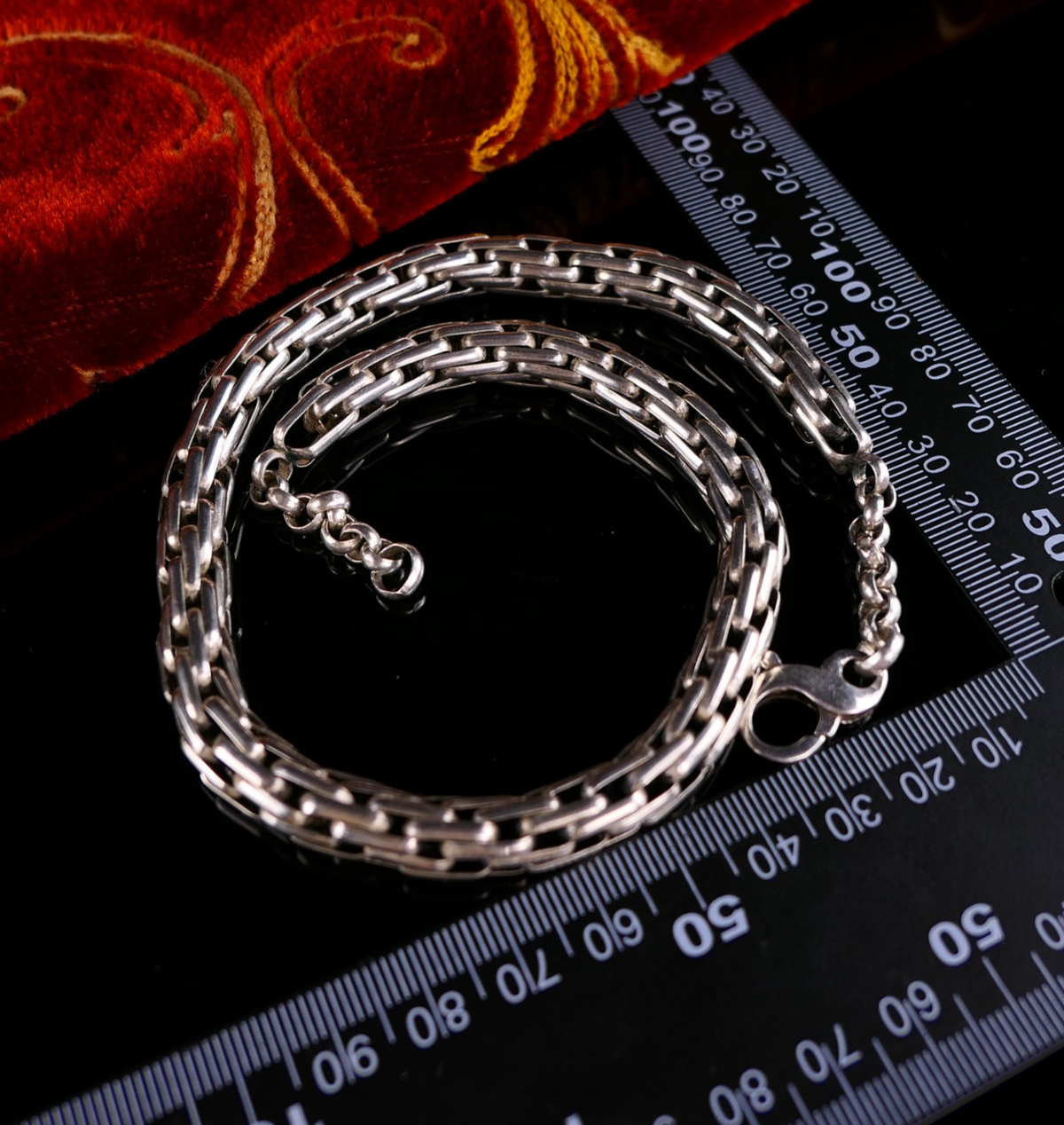 Massive 925er Silber Silberkette Geflochten Seil Rope Chain 45cm lang 9mm 58,7g