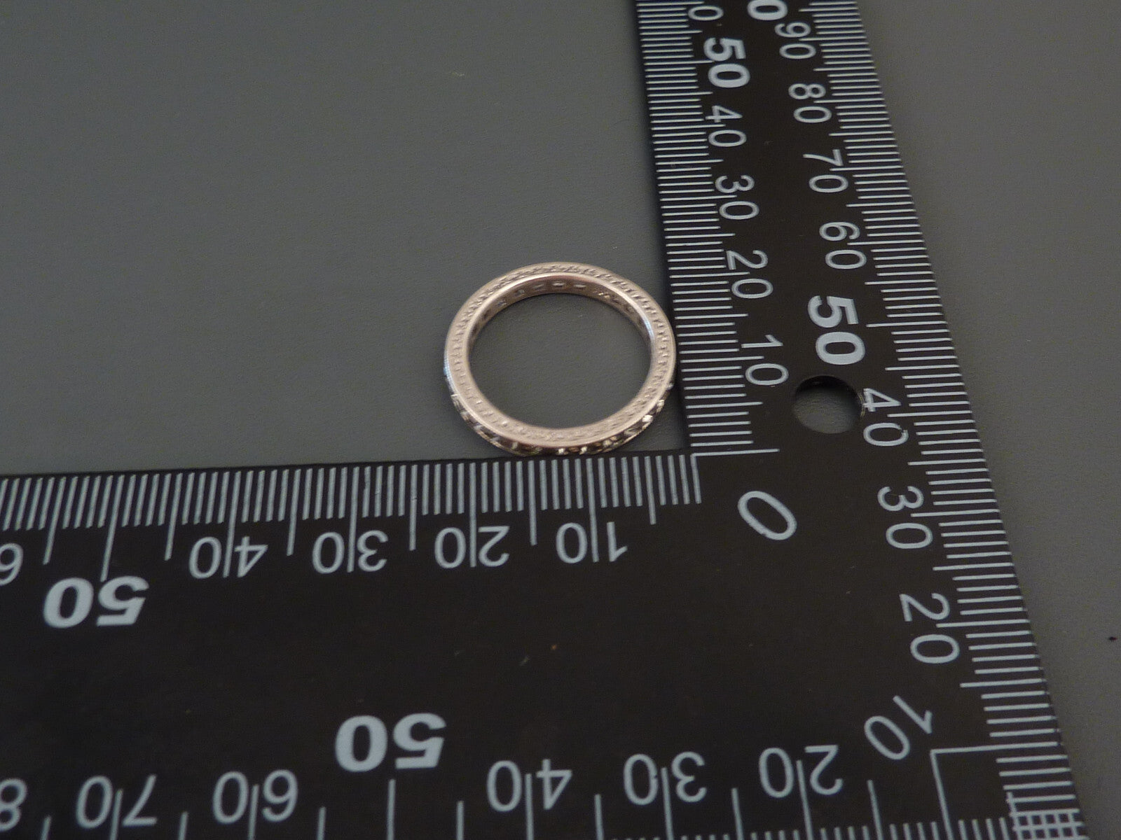 Antikschmuck - Antiker Silber Memoryring mit Strasssteinen aus 935 Silber Gr. 53