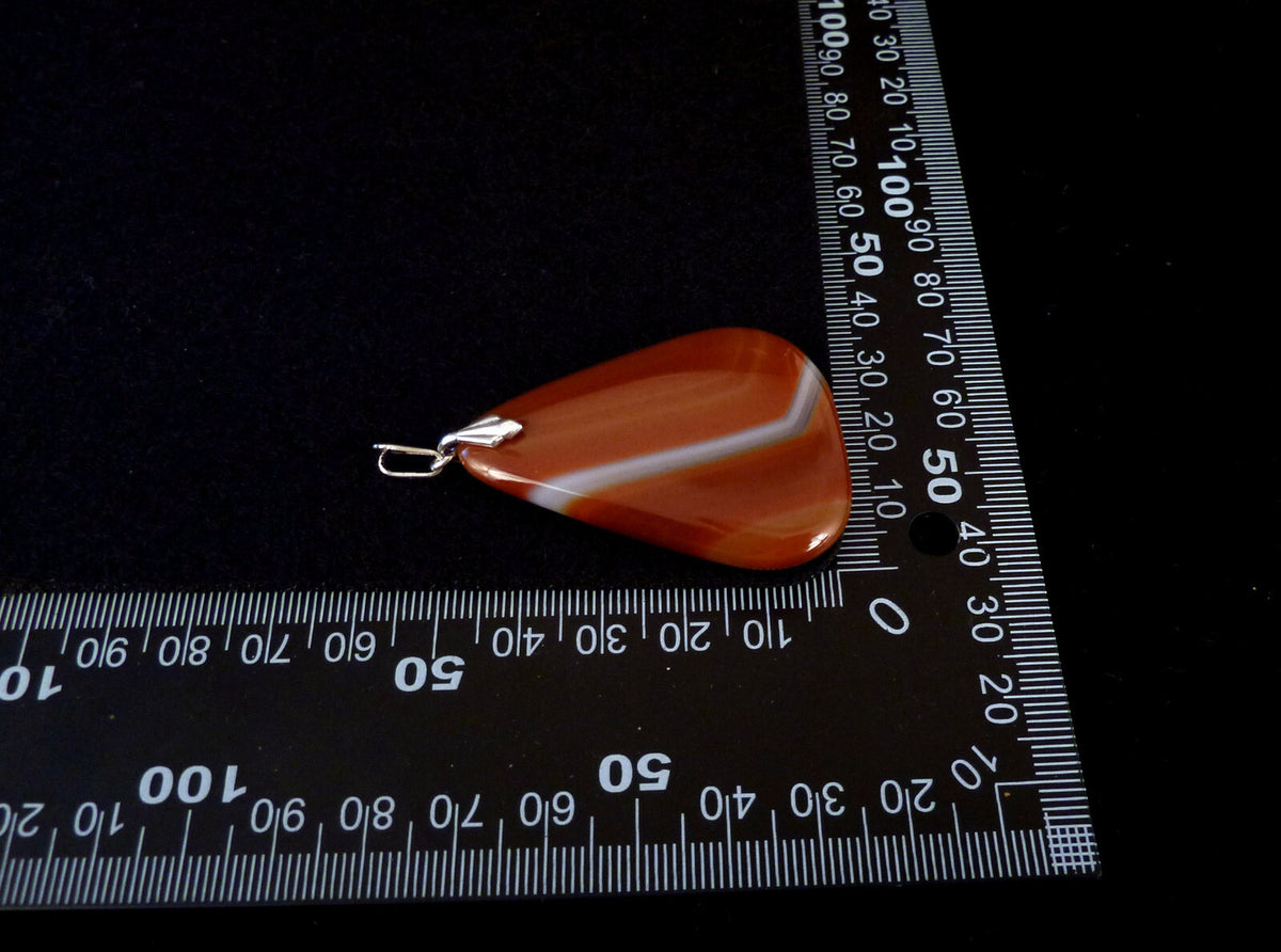 19,6g Großer 835er Silber Anhänger mit rotem Achat Antik / Vintage