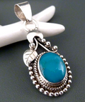 Vintage Navajo Ethno Schmuck Türkis Anhänger 925 Silber Indie Boho Hippie