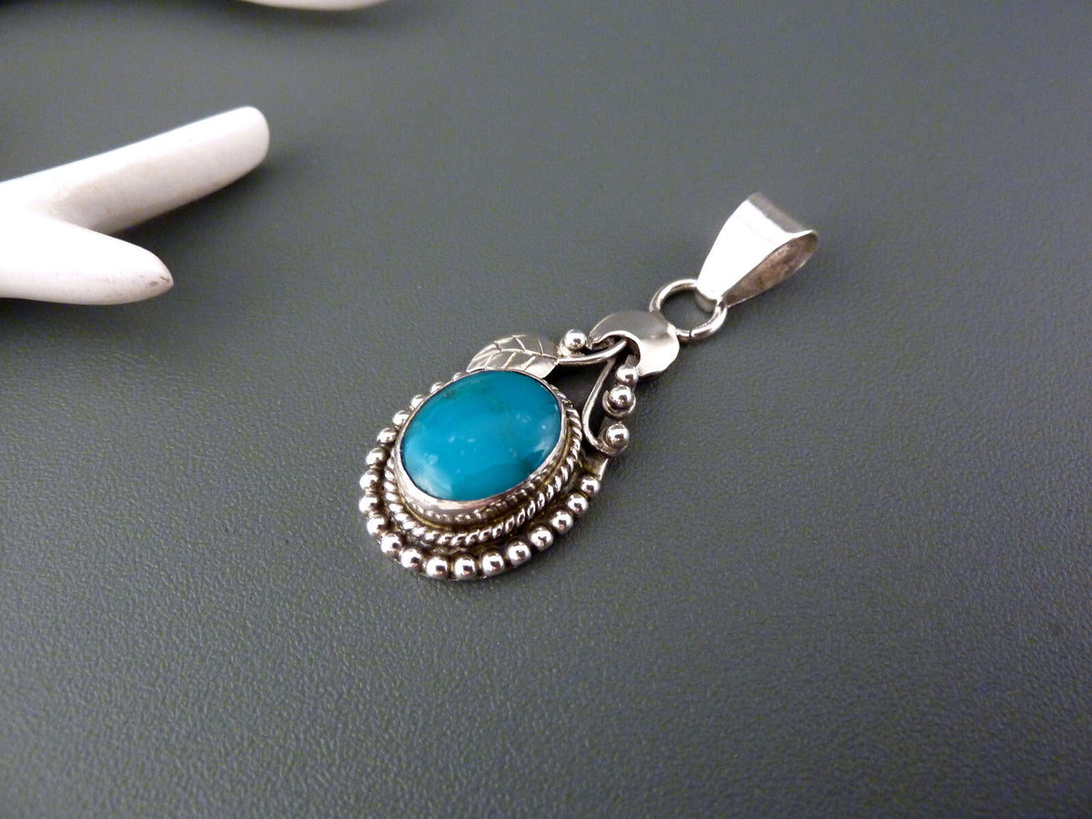 Vintage Navajo Ethno Schmuck Türkis Anhänger 925 Silber Indie Boho Hippie