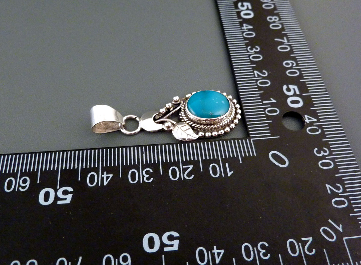 Vintage Navajo Ethno Schmuck Türkis Anhänger 925 Silber Indie Boho Hippie