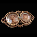 Antike Brosche - Broschen Medaillon um 1900 Opal & Perlmutt Doublé / Vergoldet für 2 Bilder