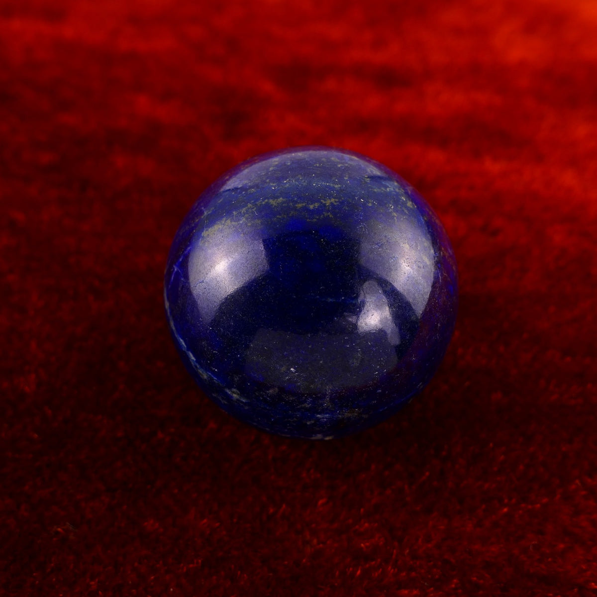 Großer Lapislazuli Kugelanhänger Ø3,0cm mit 925er Silber Vergoldet Karabiner - 47,6g