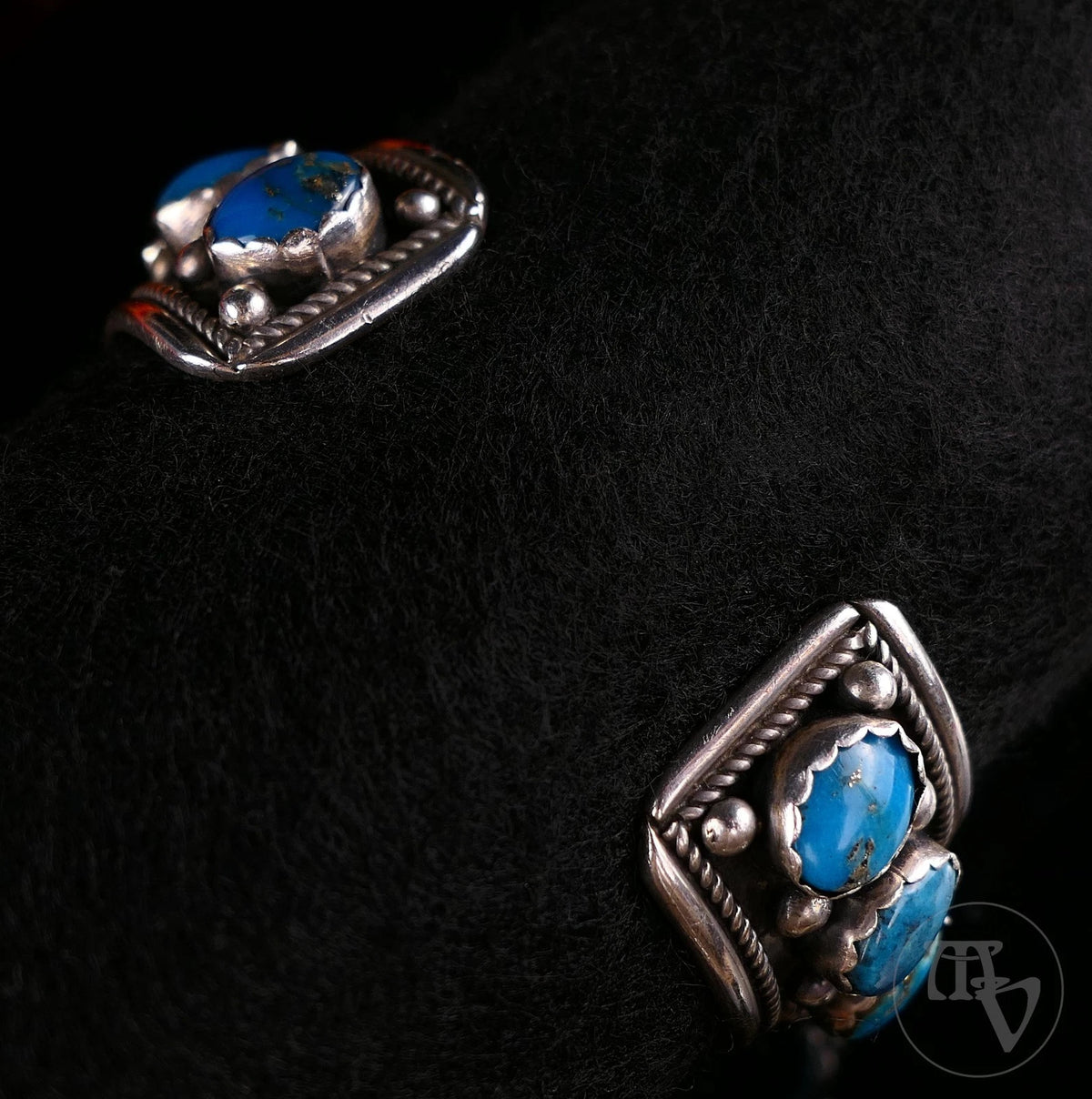 Ray Begay Navajo 925 Sterling Silber Türkis Armreif Armspange 17cm Alt Vintage