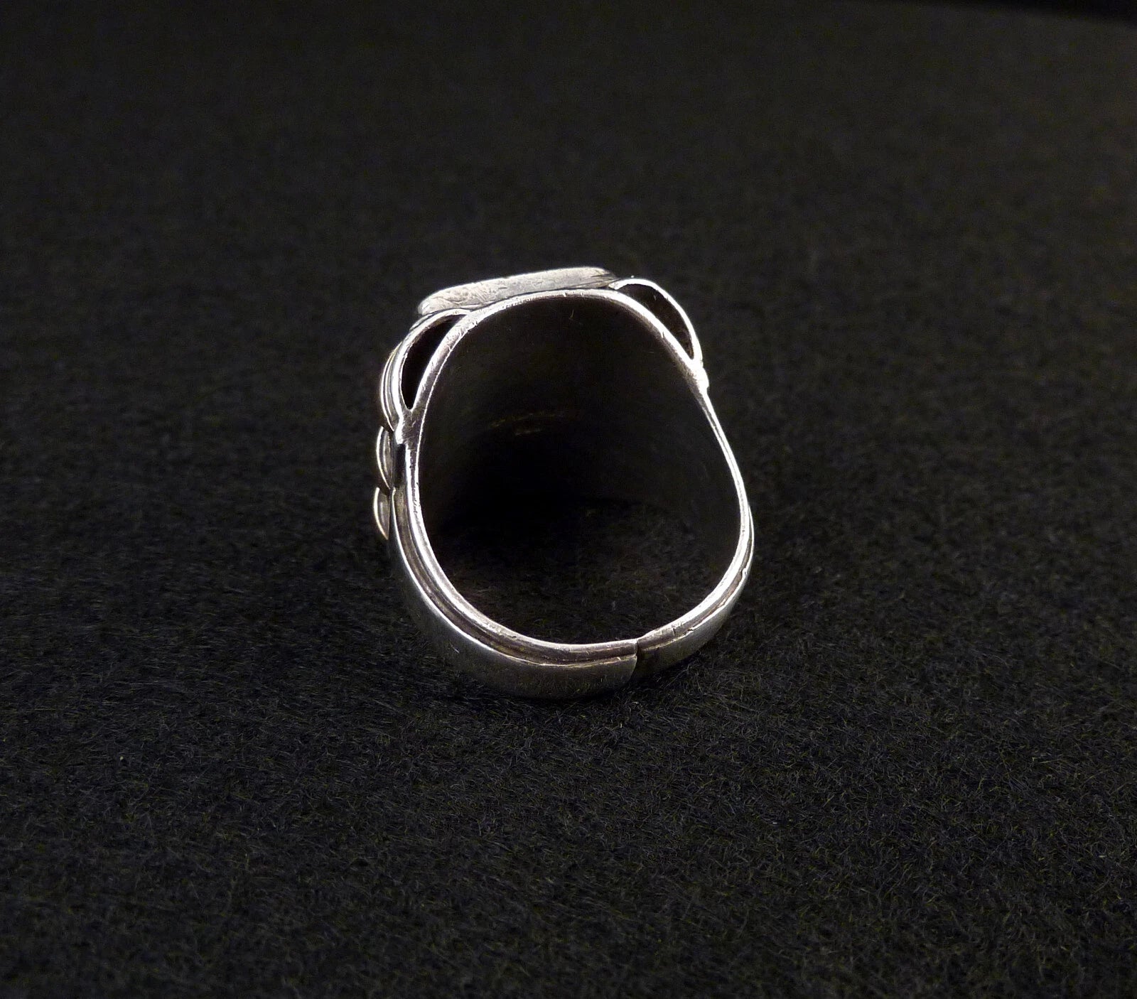 Antiker Monogrammring Siegelring Initialen GH / HG Silberring 900 Silber & 333 Gold RG 60 (19,1mm Ø) Vintage Alt