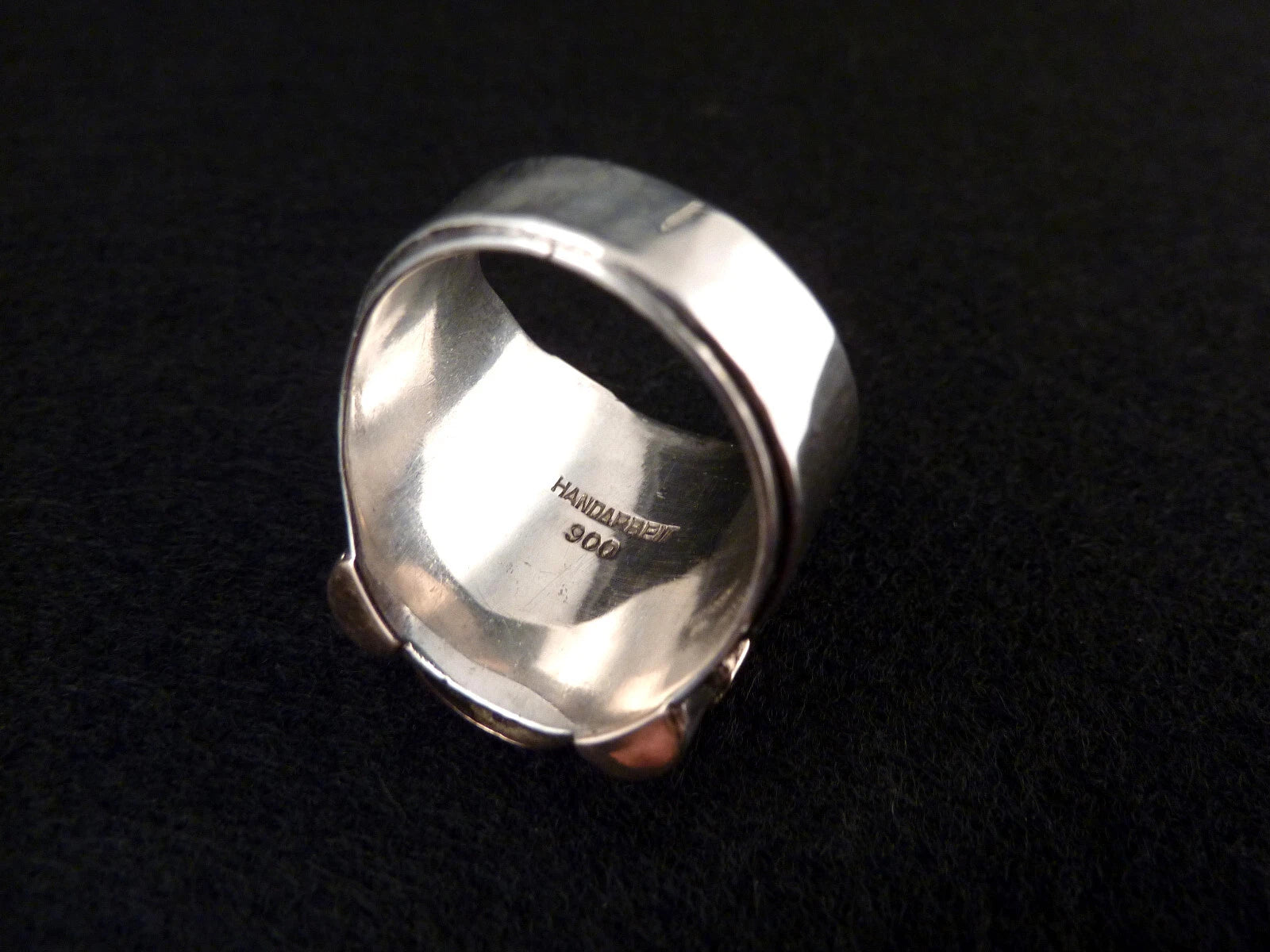 Antiker Monogrammring Siegelring Initialen VW / WV Silberring 900 Silber & 333 Gold RG 62 (19,7 mm Ø) Vintage Alt