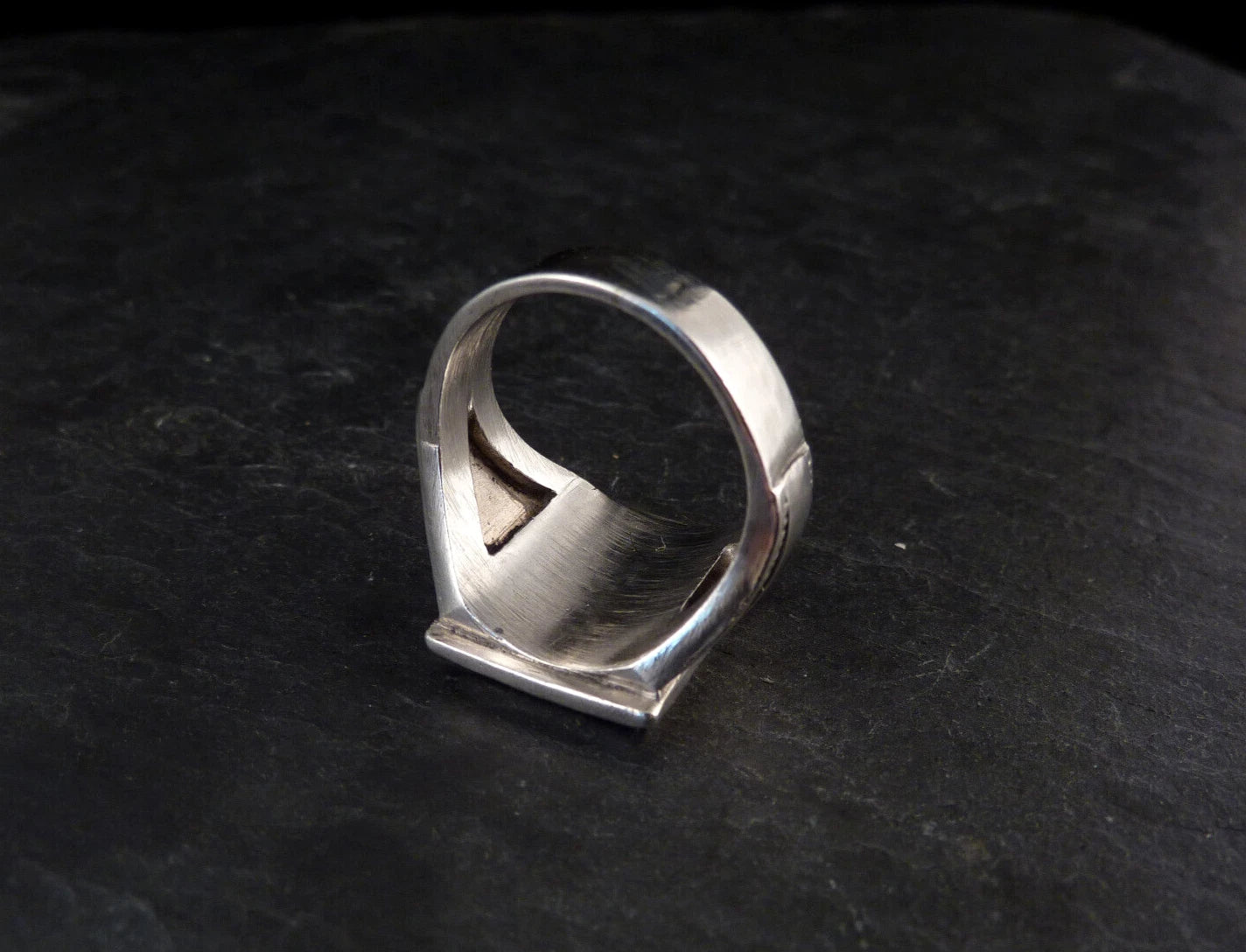 Antiker Monogrammring Siegelring Initialen EE Silberring 900 Silber & 333 Gold RG 63 (20,0 mm Ø) Vintage Alt