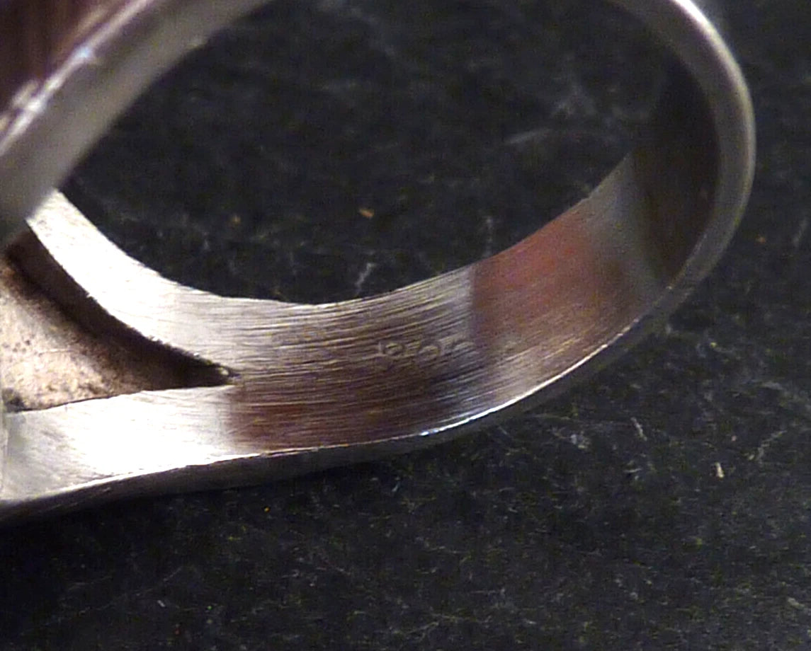 Antiker Monogrammring Siegelring Initialen EE Silberring 900 Silber & 333 Gold RG 63 (20,0 mm Ø) Vintage Alt