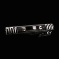 Theodor Fahrner Stabbrosche Art Déco um 1930 mit Onyx & Mattemaille aus 935 Sterling Silber