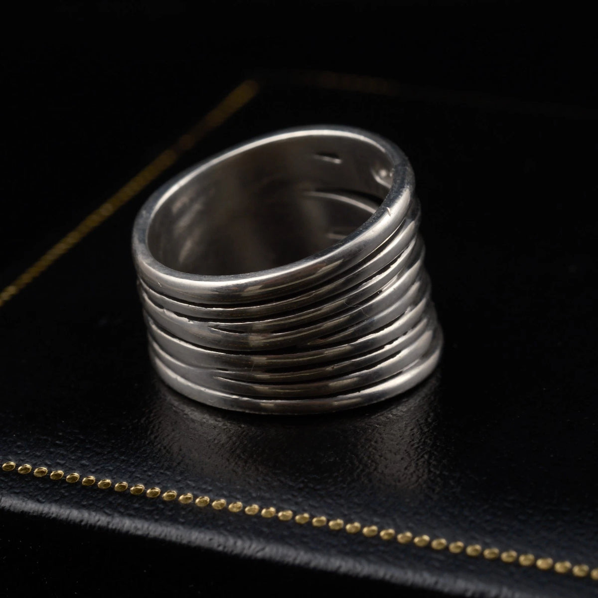 Mauboussin Kiff and Kiss Ring 925er Silber 18kt Gold & Diamanten RG 58 / 18,4mm