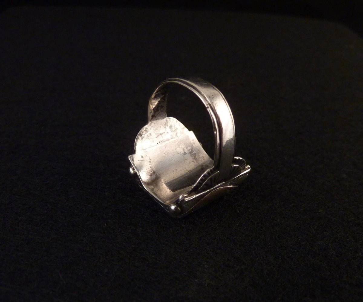 Antiker Monogrammring Siegelring Initialen HL / evtl. auch AL Silberring 800 Silber & 333 Gold RG 66 (21,0 mm Ø) Vintage Alt