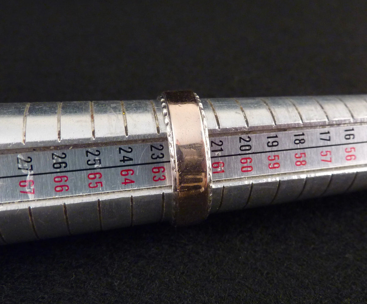 Antiker Monogrammring Siegelring Initialen WG / GW Silberring 830 Silber & 333 Gold RG 62 (19,7 mm Ø) Vintage Alt