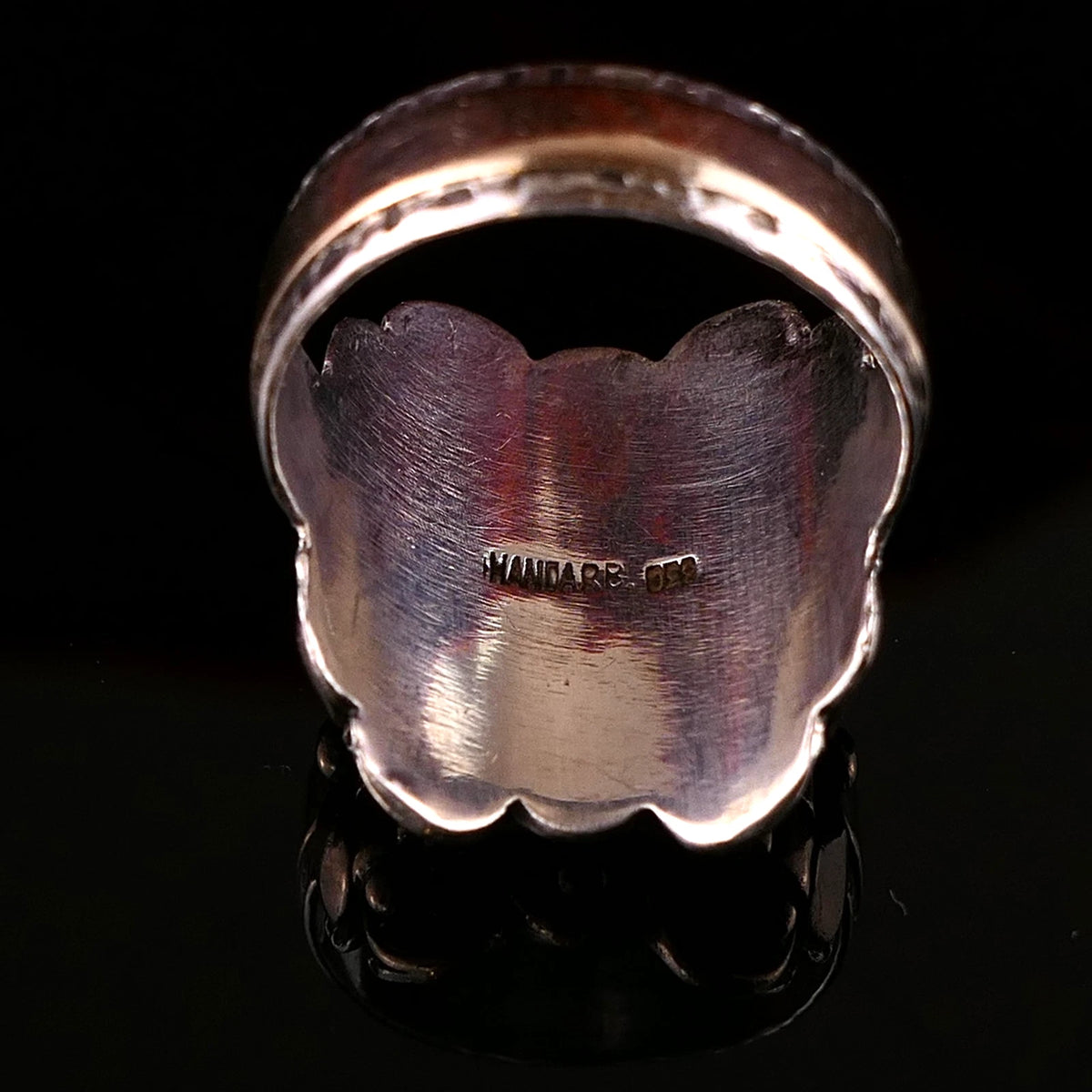 Antiker Monogrammring Siegelring Initialen WB / BW Silberring 830 Silber & 333 Gold RG 61 (19,4 mm Ø) Vintage Alt