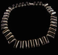 Hochwertiges Collier mit Steinbesatz aus Mexiko, Taxco aus 925er Sterling Silber - Halskette 40cm Vintage