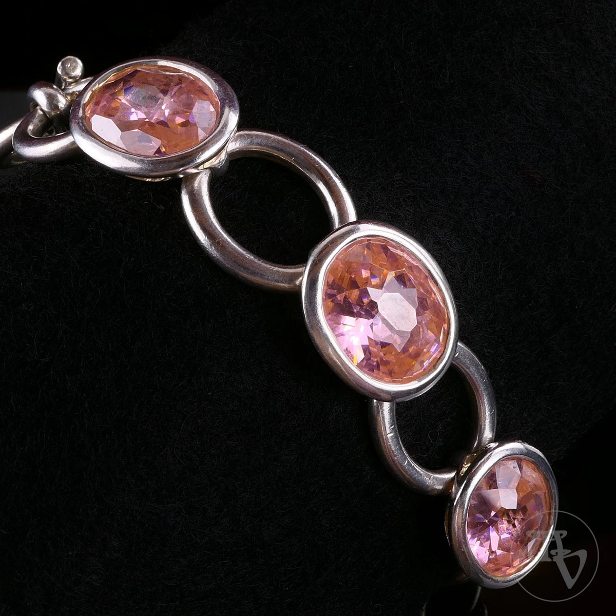Massives 925 Sterling Silber Armband von Thomas Sabo mit Rosa Zirkonias 925 Silber 19cm 48,2g Vintage