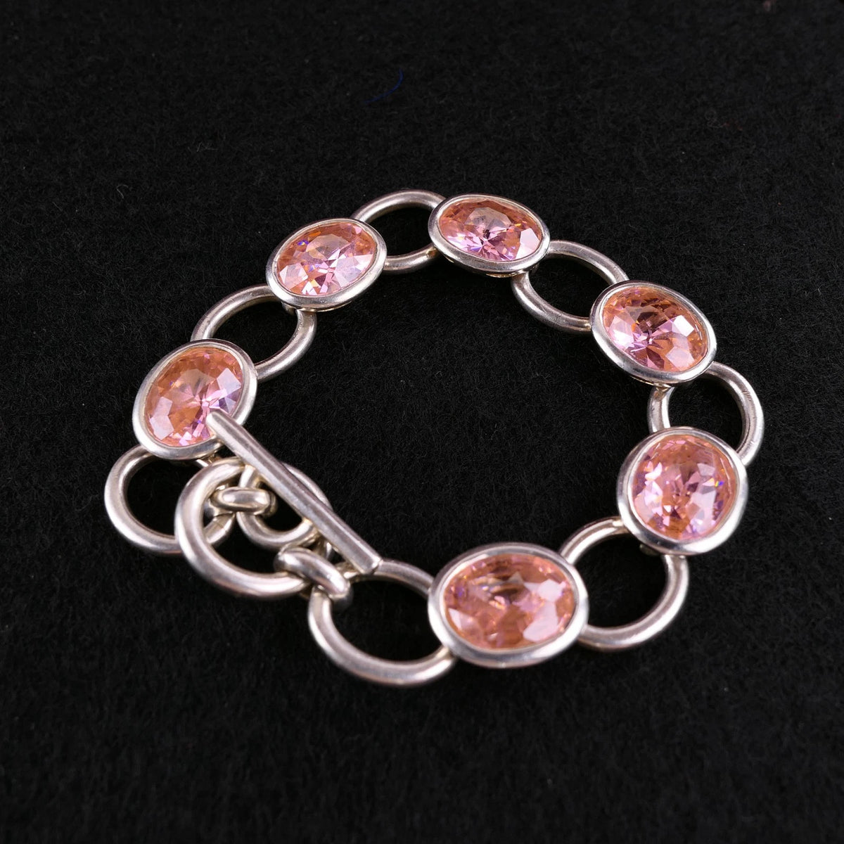 Massives 925 Sterling Silber Armband von Thomas Sabo mit Rosa Zirkonias 925 Silber 19cm 48,2g Vintage