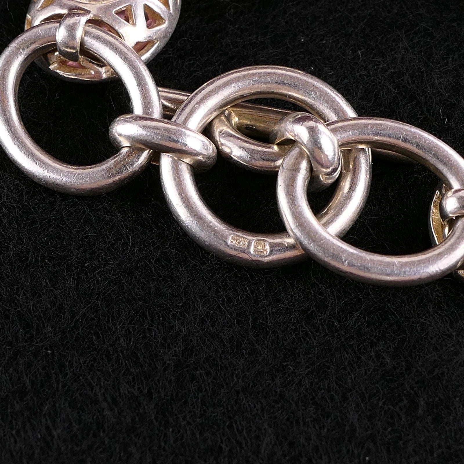 Massives 925 Sterling Silber Armband von Thomas Sabo mit Rosa Zirkonias 925 Silber 19cm 48,2g Vintage