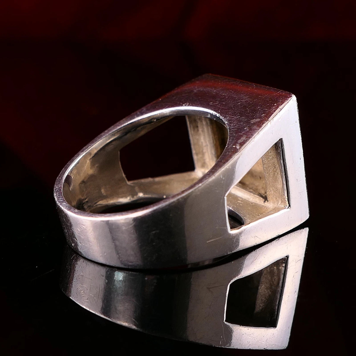 Vintage Monogrammring Siegelring Initialen RD / DR Silberring 925 Silber 64 (20,3 mm Ø) Vintage Alt