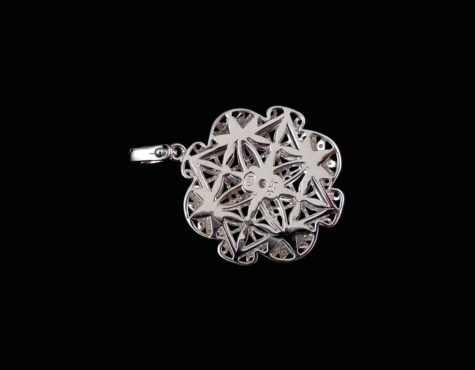 Art Déco Diamonds Anhänger mit 0,20ct Diamanten aus 925 Silber im Art Déco-Stil