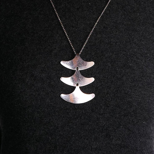 ALTON, Schweden - Vintage Modernist Großer Statement Anhänger aus 830er Silber