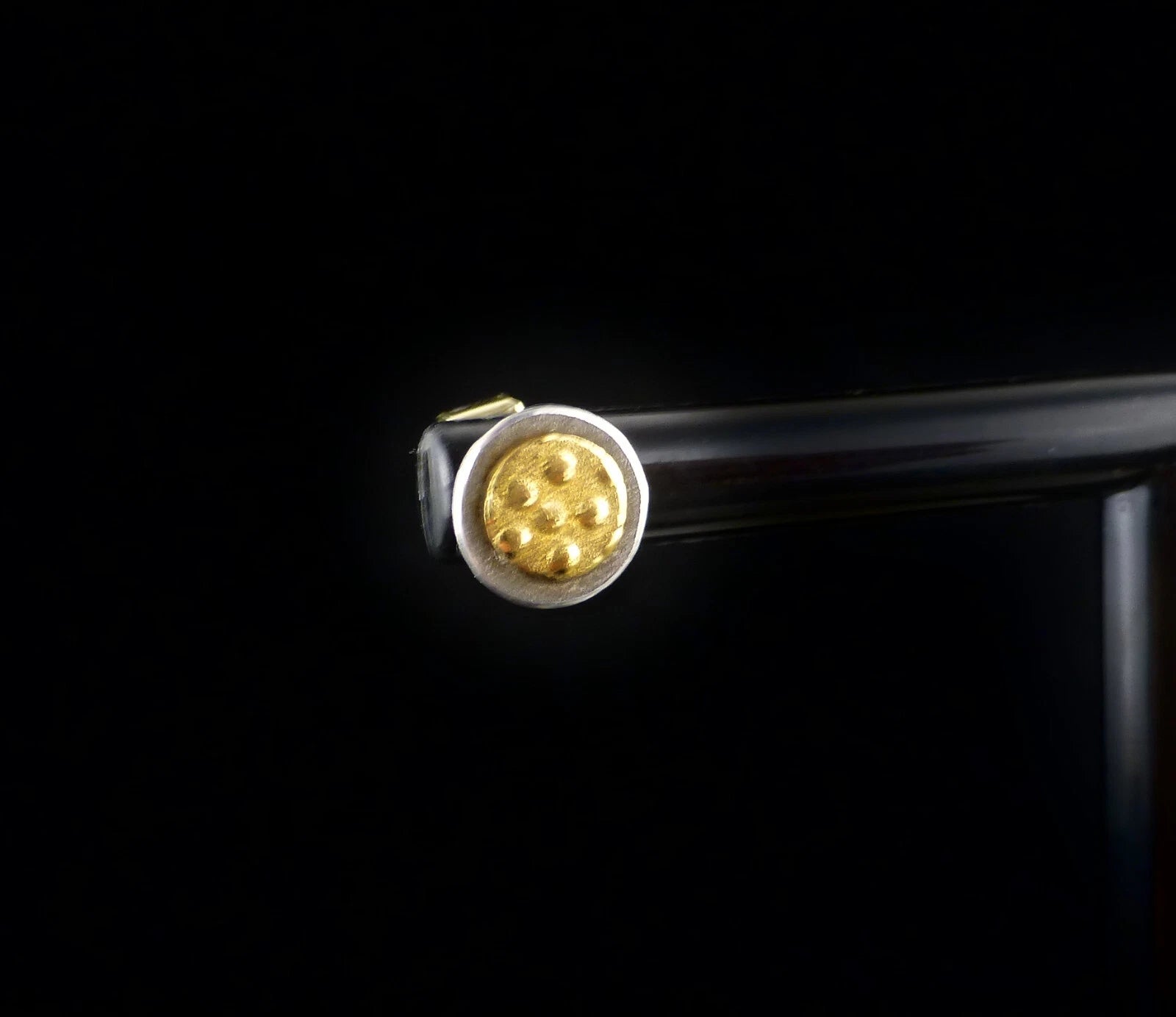 Vintage Ohrschmuck - Designer Ohrstecker aus 925 Silber & 585 Gold - Motiv: XO / X und O Kreis Ohrringe zus. 2,5g