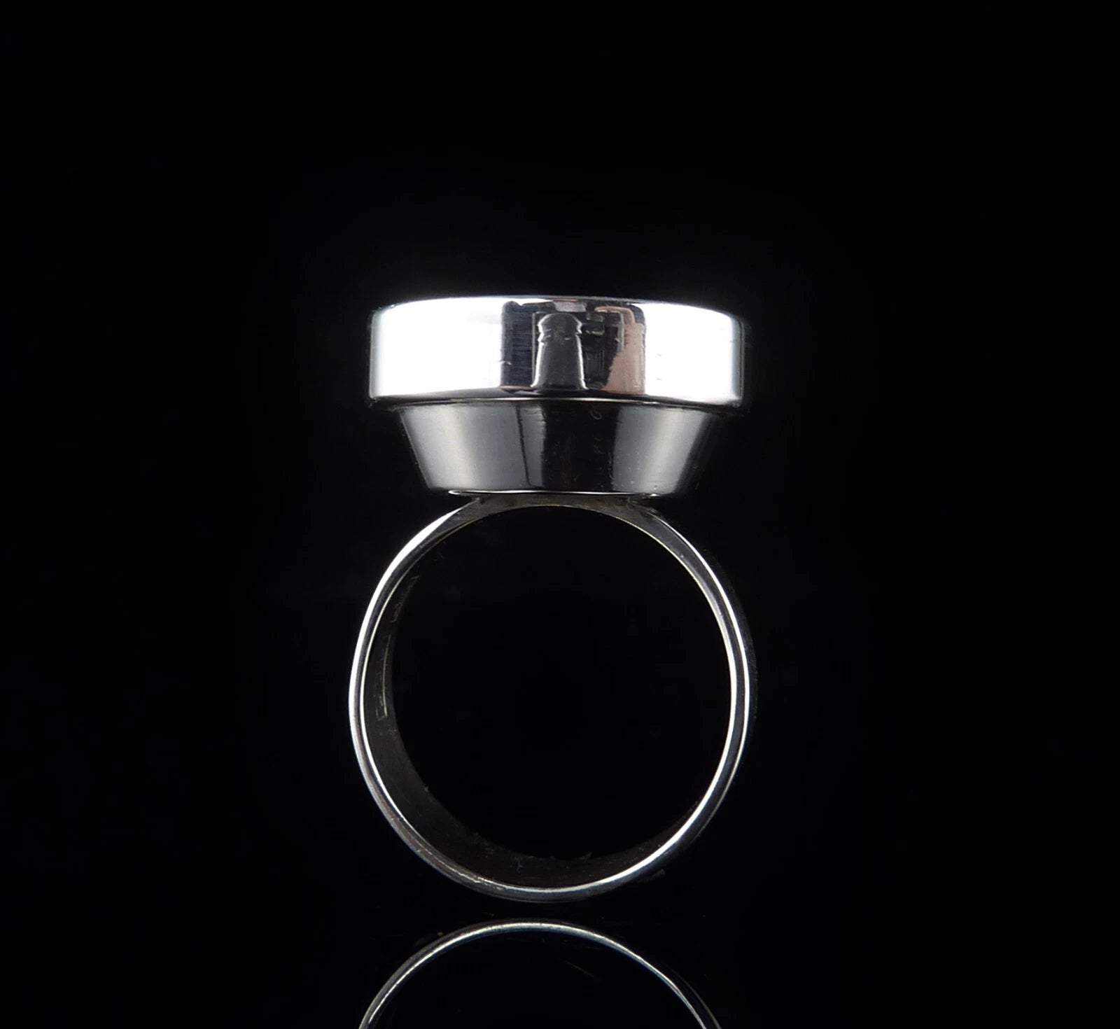 Finnland Kupittaan Kulta - Vintage Modernist Bergkristall Ring aus 925er Silber RG 57 (18,1 mm Ø)