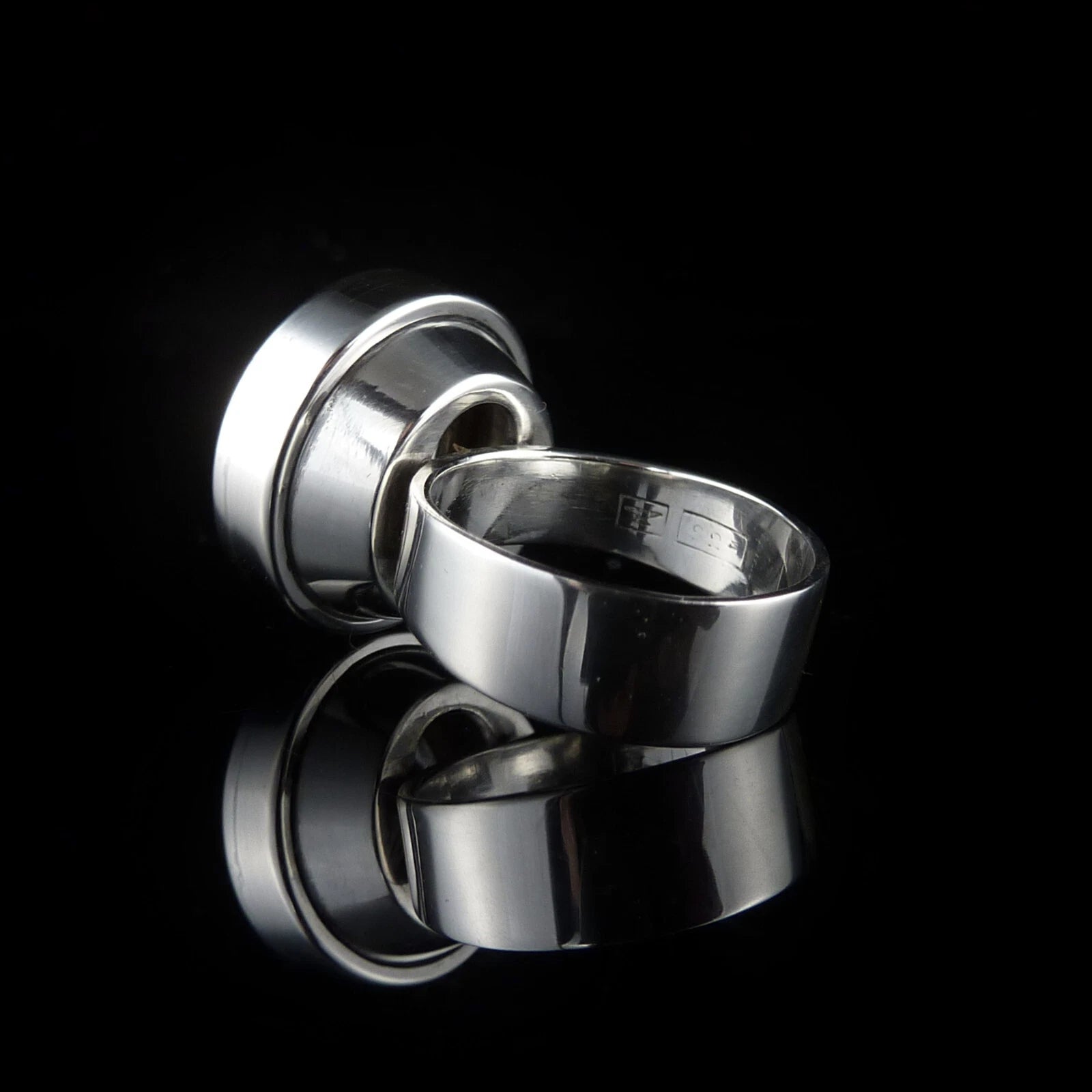 Finnland Kupittaan Kulta - Vintage Modernist Bergkristall Ring aus 925er Silber RG 57 (18,1 mm Ø)