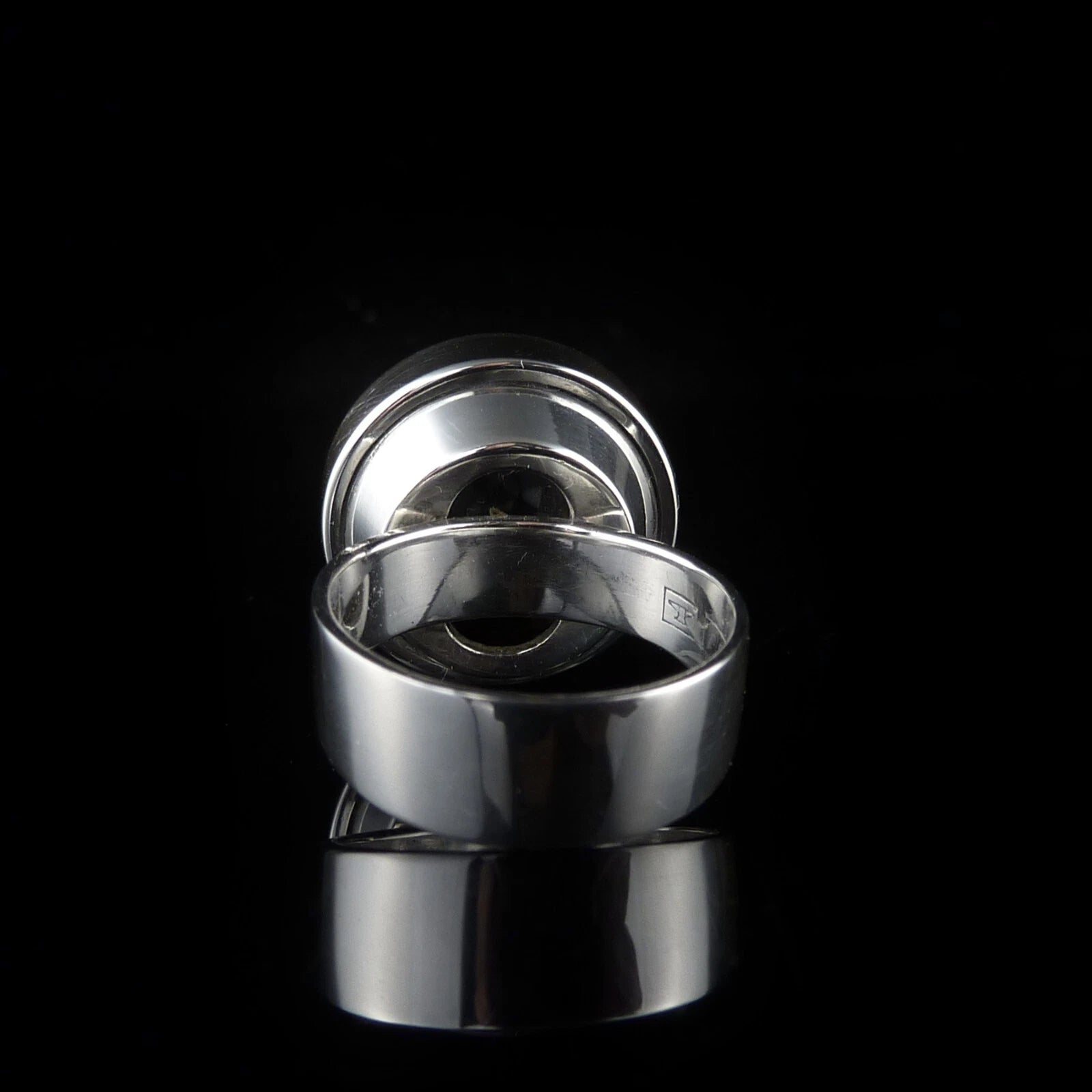 Finnland Kupittaan Kulta - Vintage Modernist Bergkristall Ring aus 925er Silber RG 57 (18,1 mm Ø)